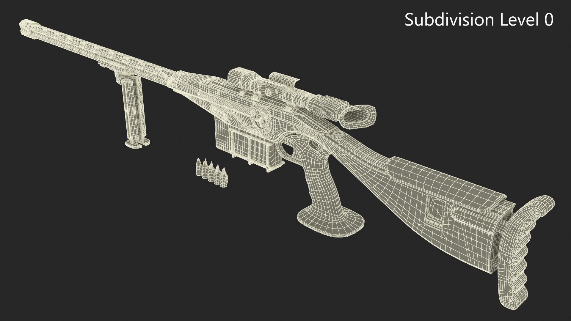 3D model Futuristic High-Precision Sniper Rifle with Telescopic Sight