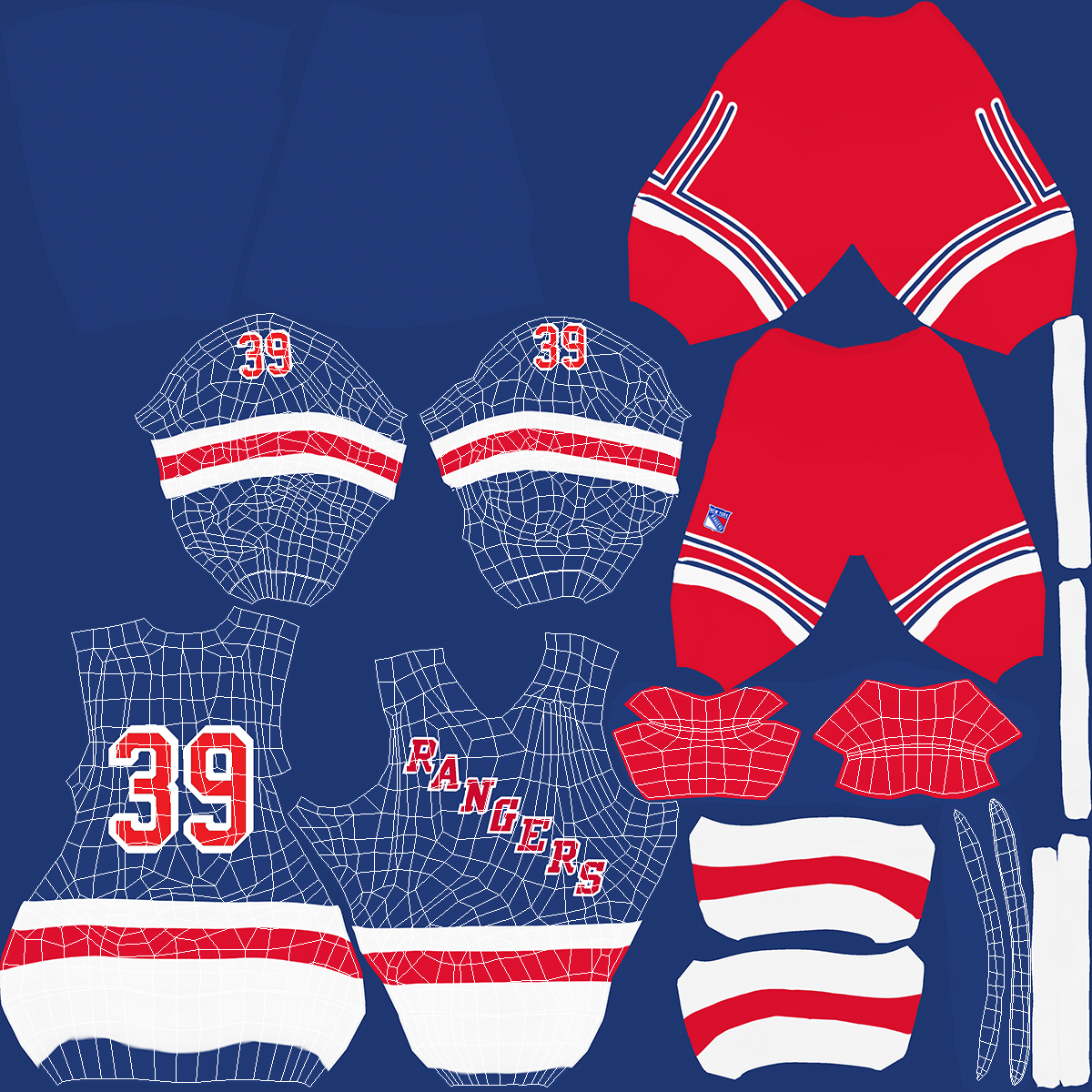 Hockey Jersey NY Rangers 3D model