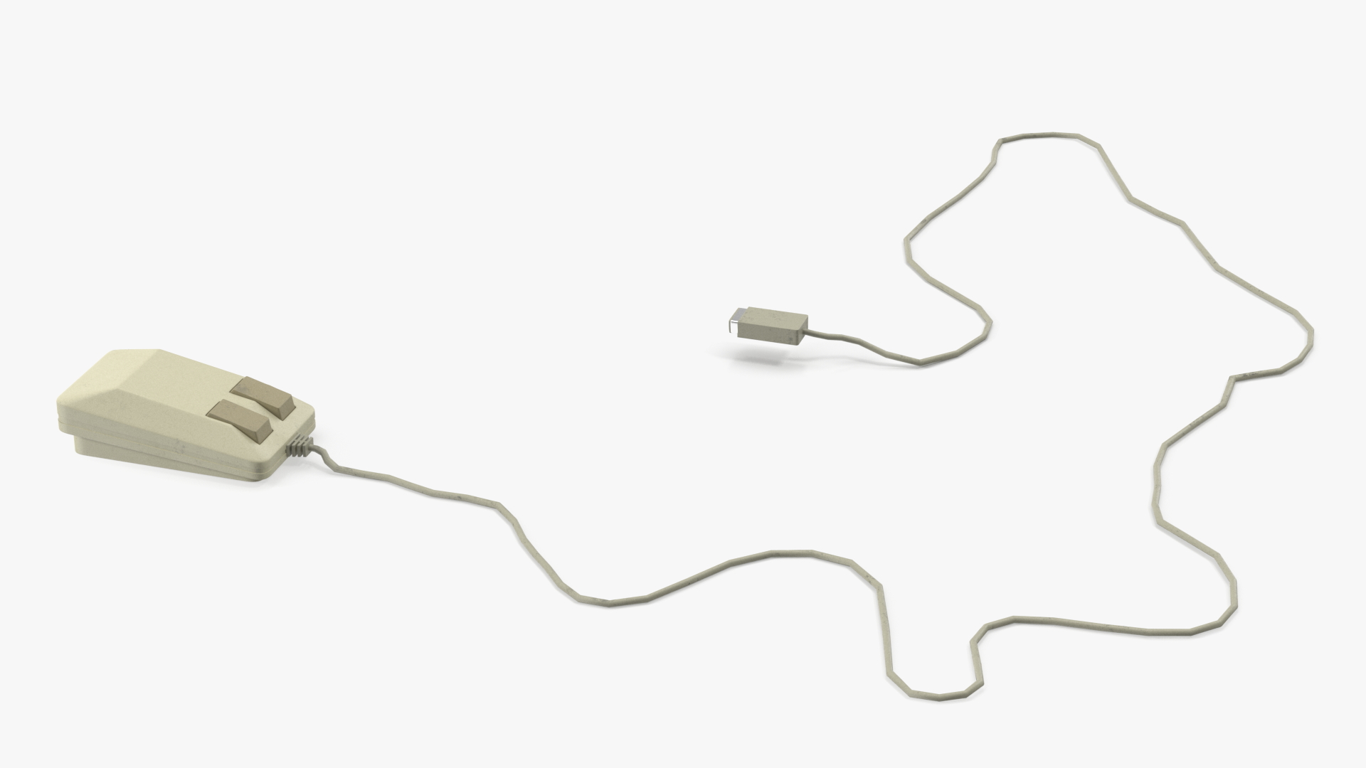 3D Old Computer Mouse model