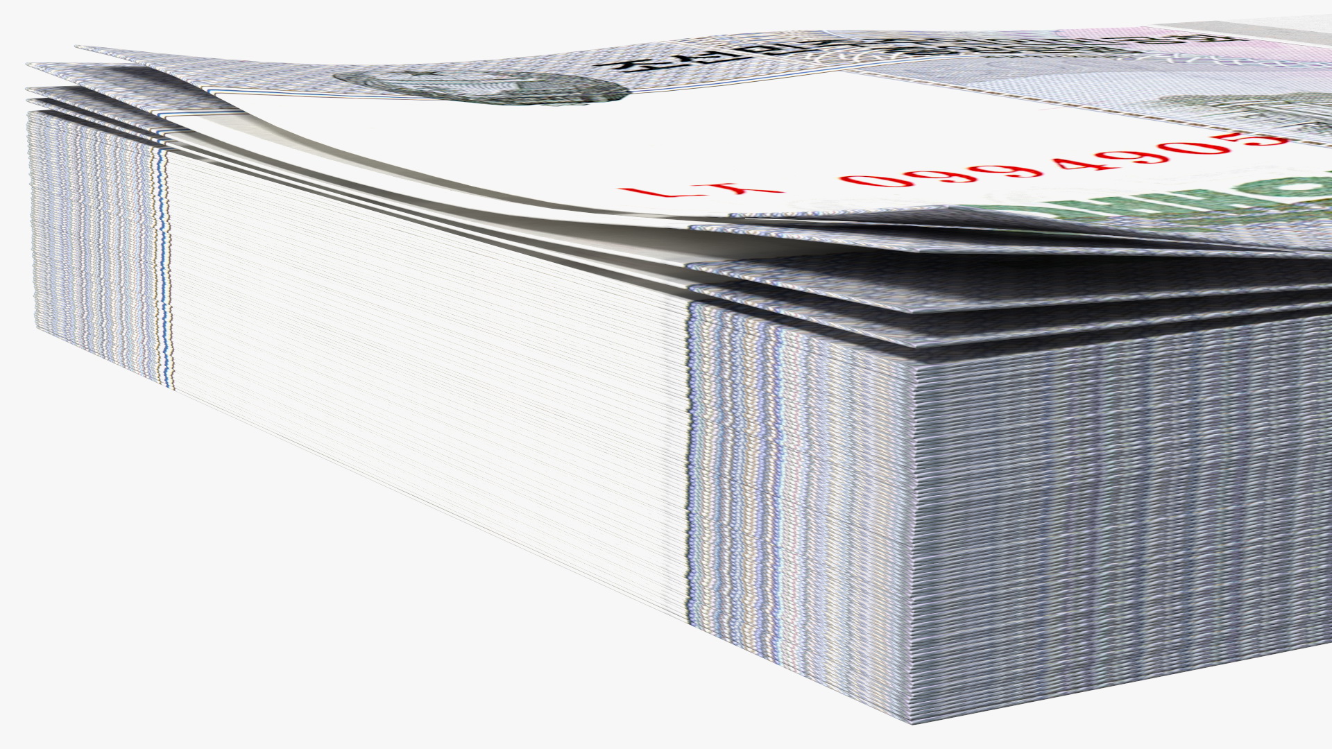 North Korea 500 Won Banknotes Pack 3D model