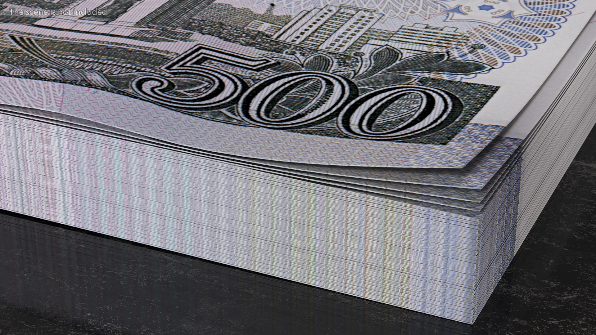 North Korea 500 Won Banknotes Pack 3D model