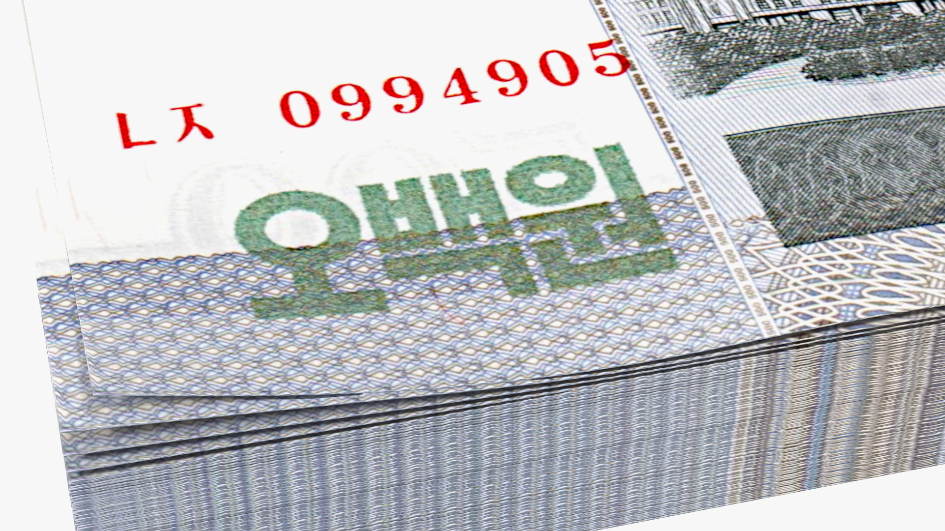 North Korea 500 Won Banknotes Pack 3D model