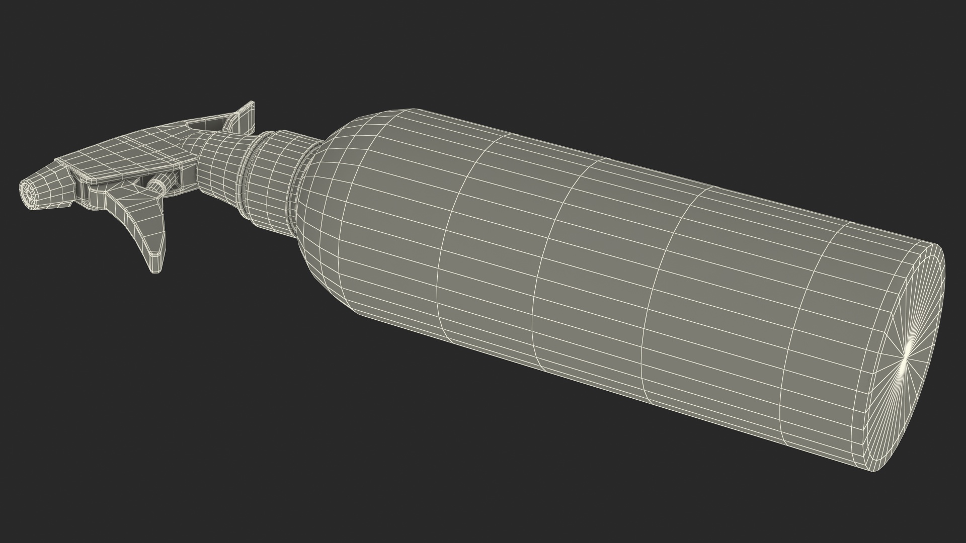 Gold Trigger Sprayer Bottle 3D