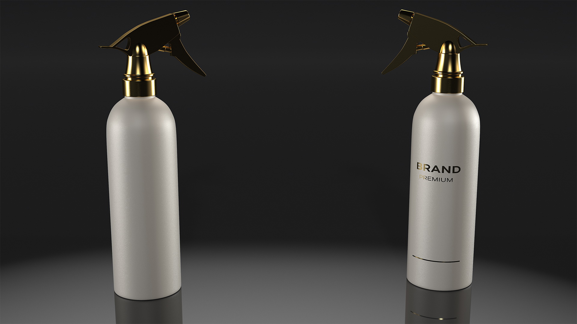 Gold Trigger Sprayer Bottle 3D
