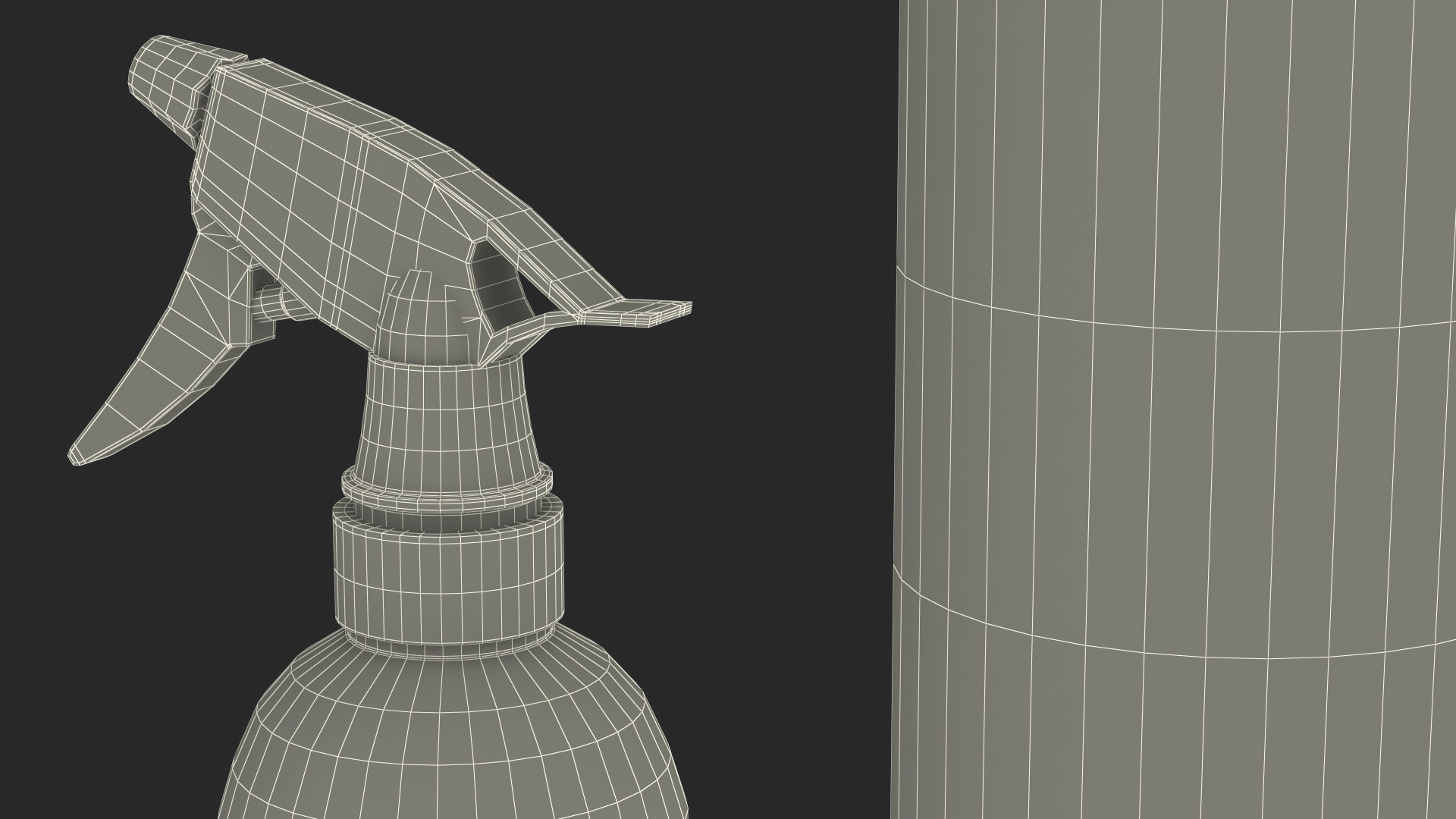 Gold Trigger Sprayer Bottle 3D