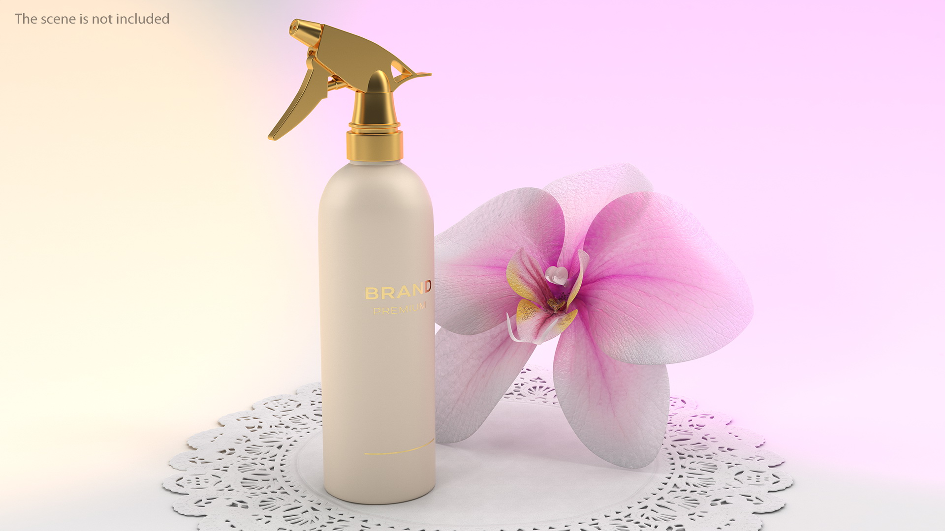 Gold Trigger Sprayer Bottle 3D