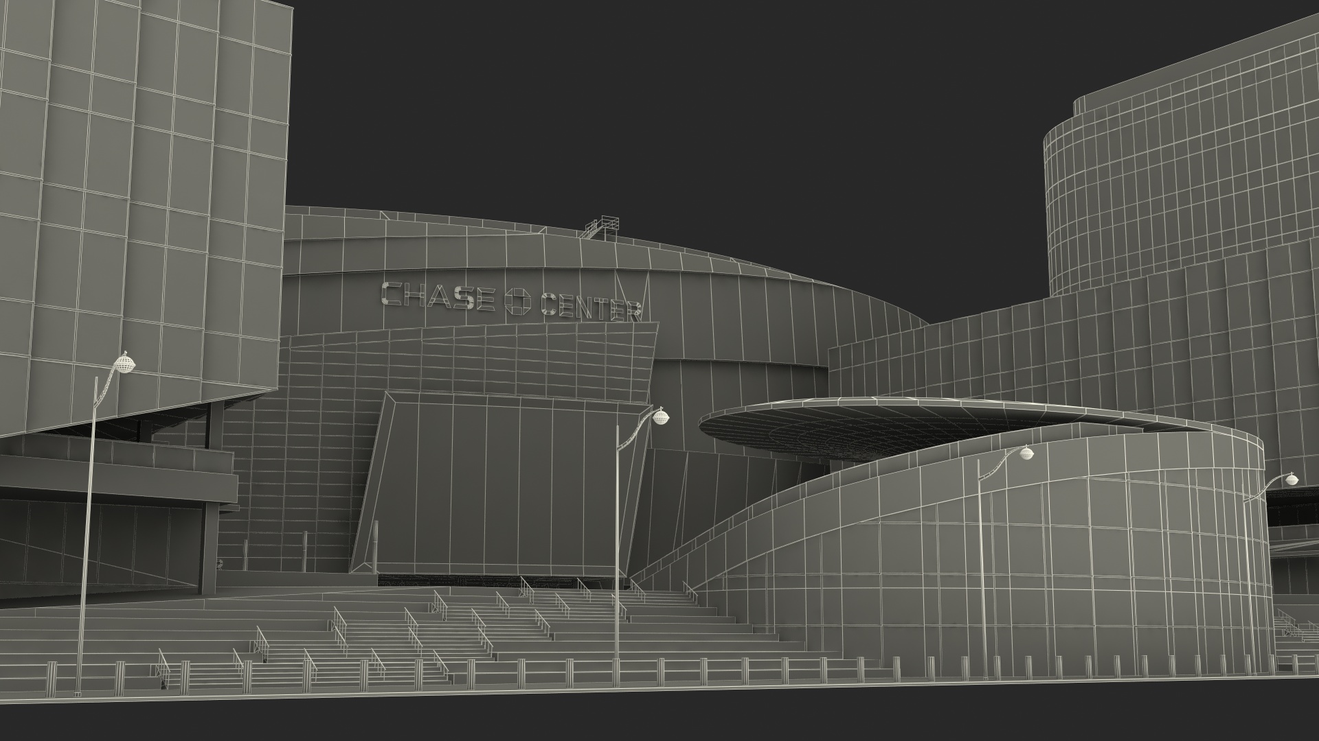 3D Chase Center Arena with Park model