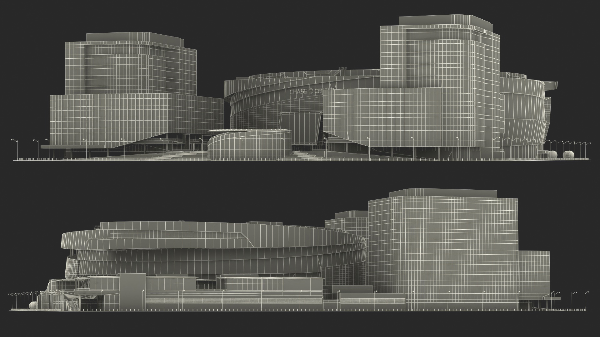 3D Chase Center Arena with Park model