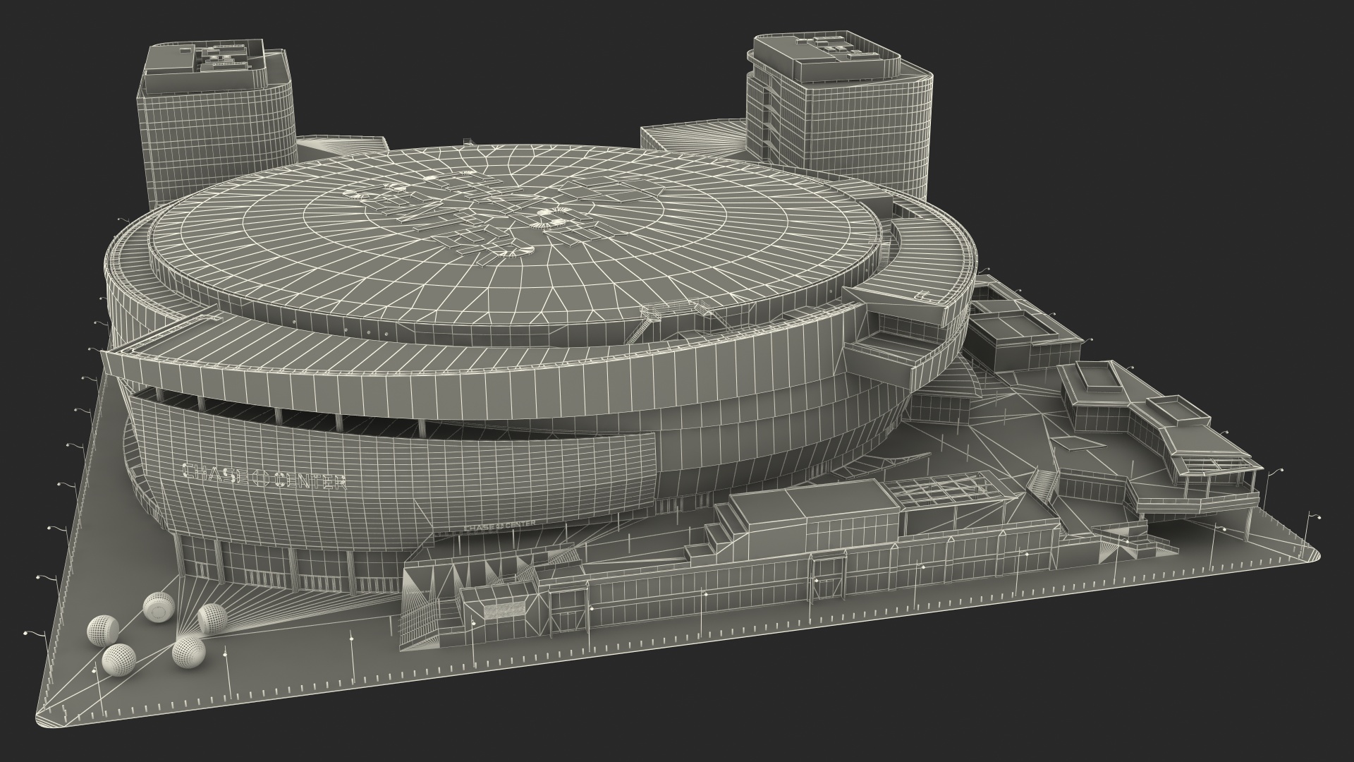 3D Chase Center Arena with Park model