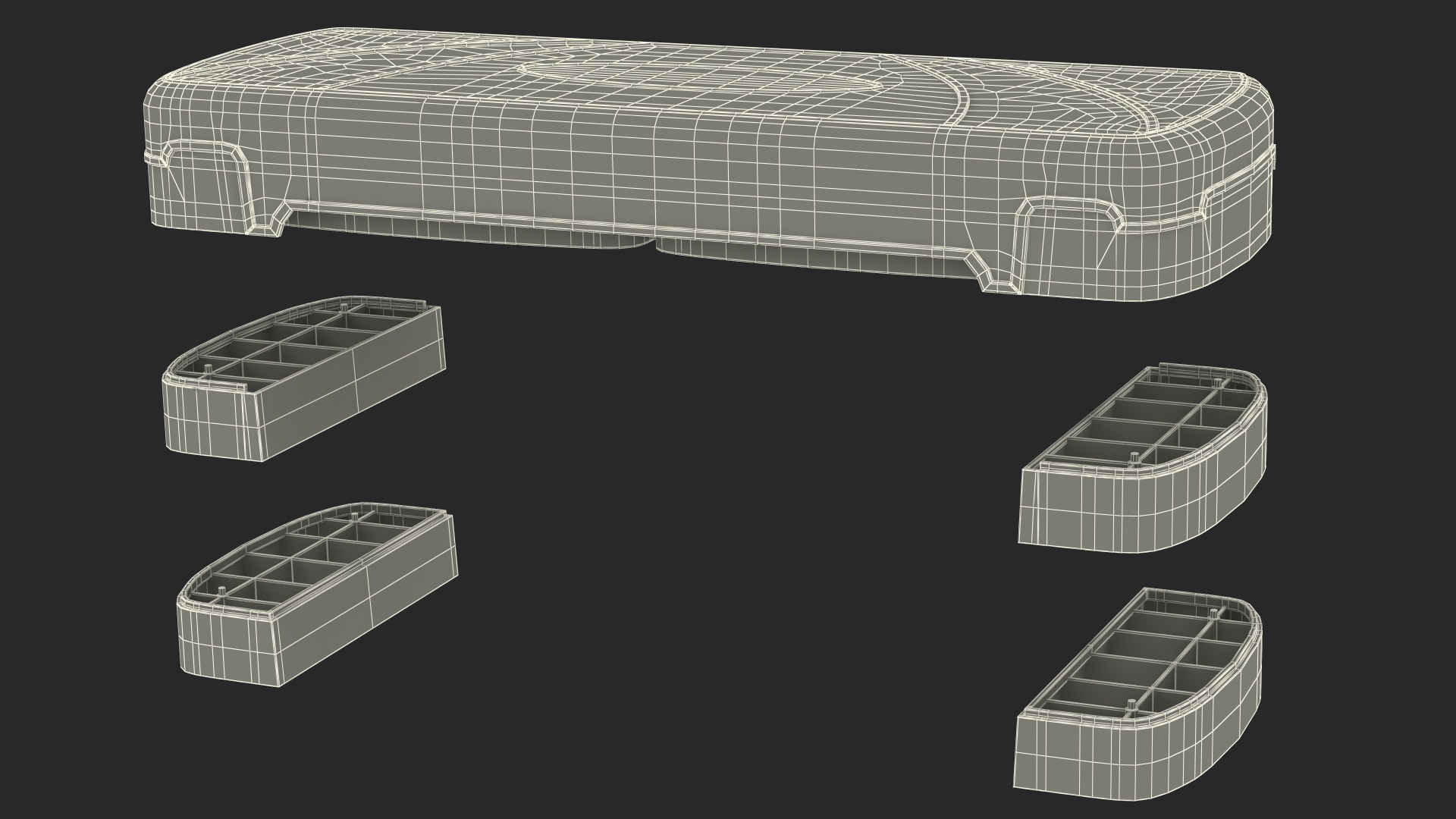 Adjustable Workout Aerobic Stepper 3D model