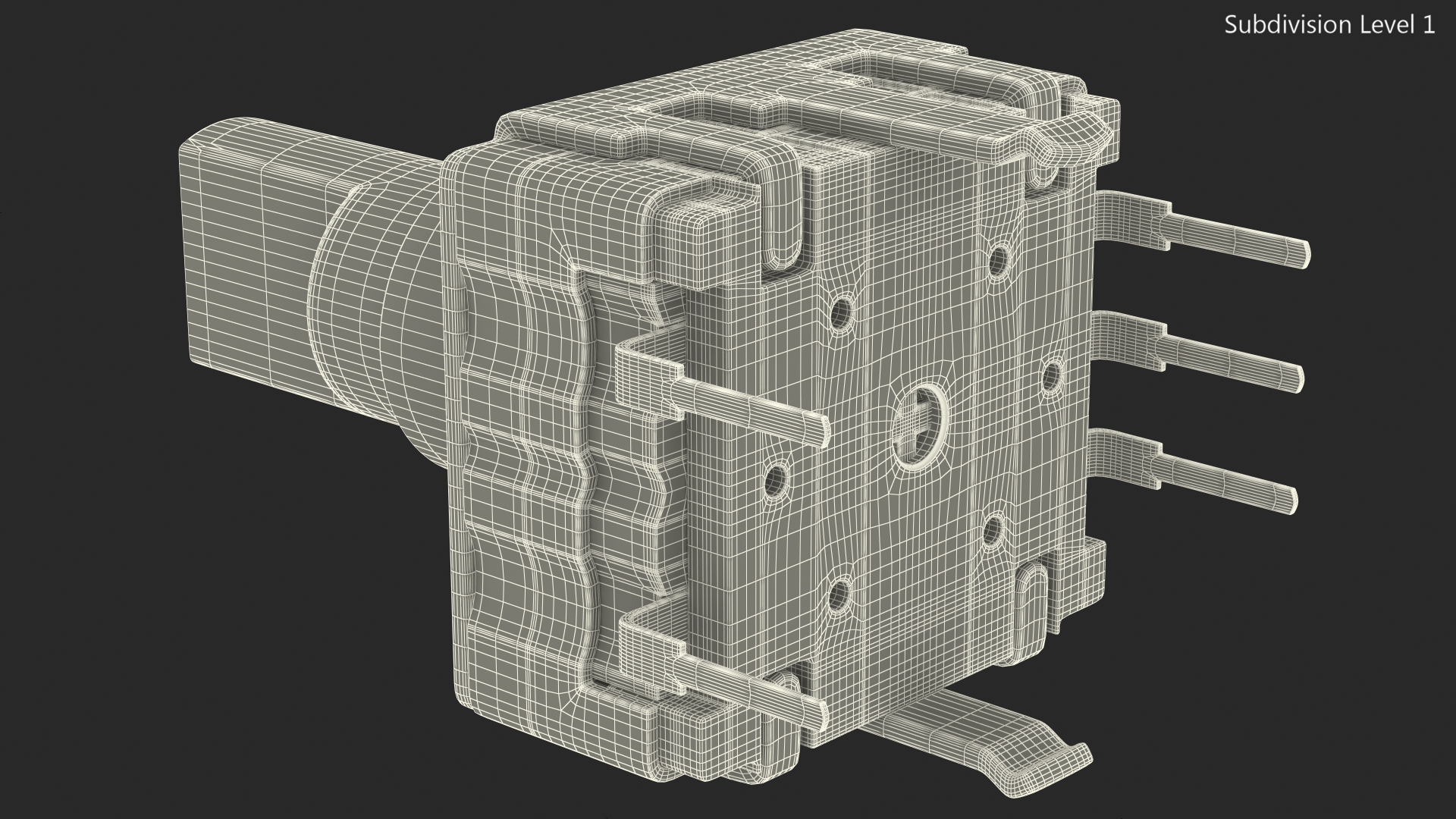 3D Mini Push Button Switch model
