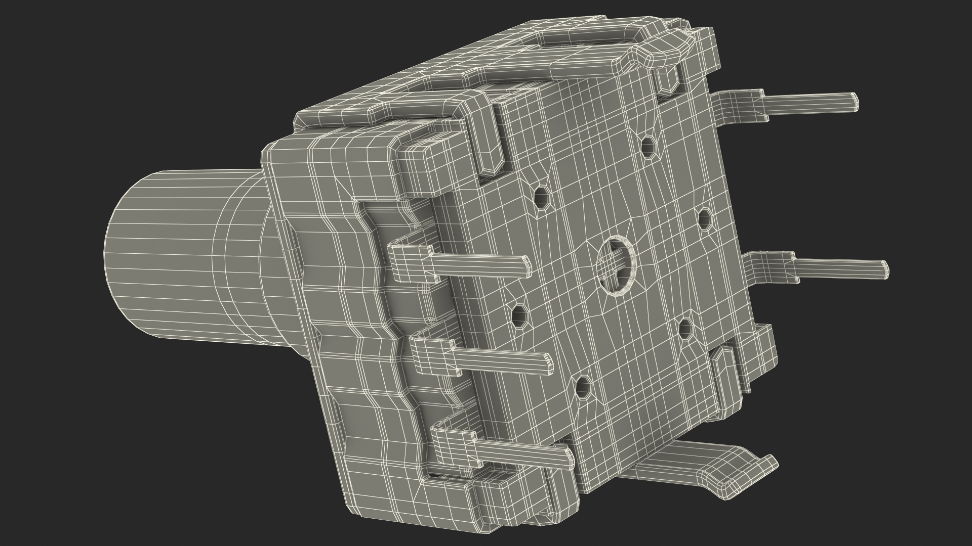 3D Mini Push Button Switch model