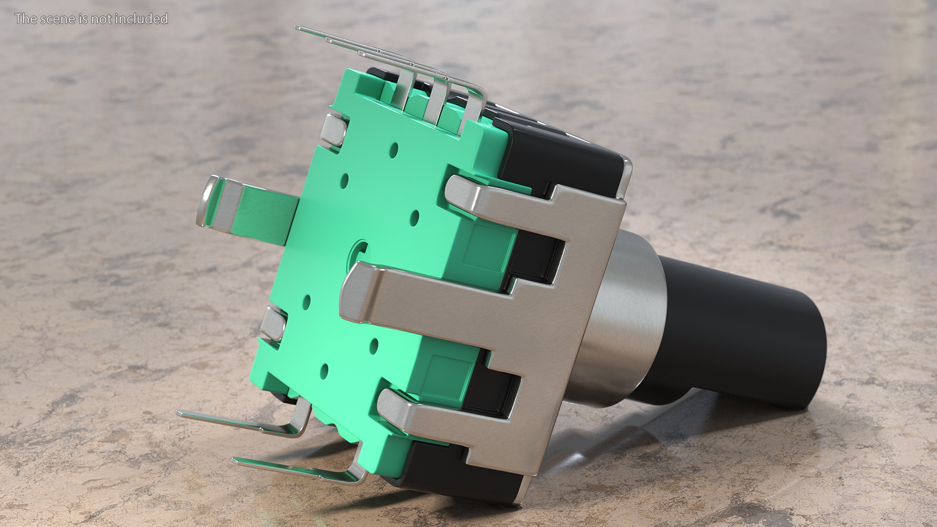 3D Mini Push Button Switch model