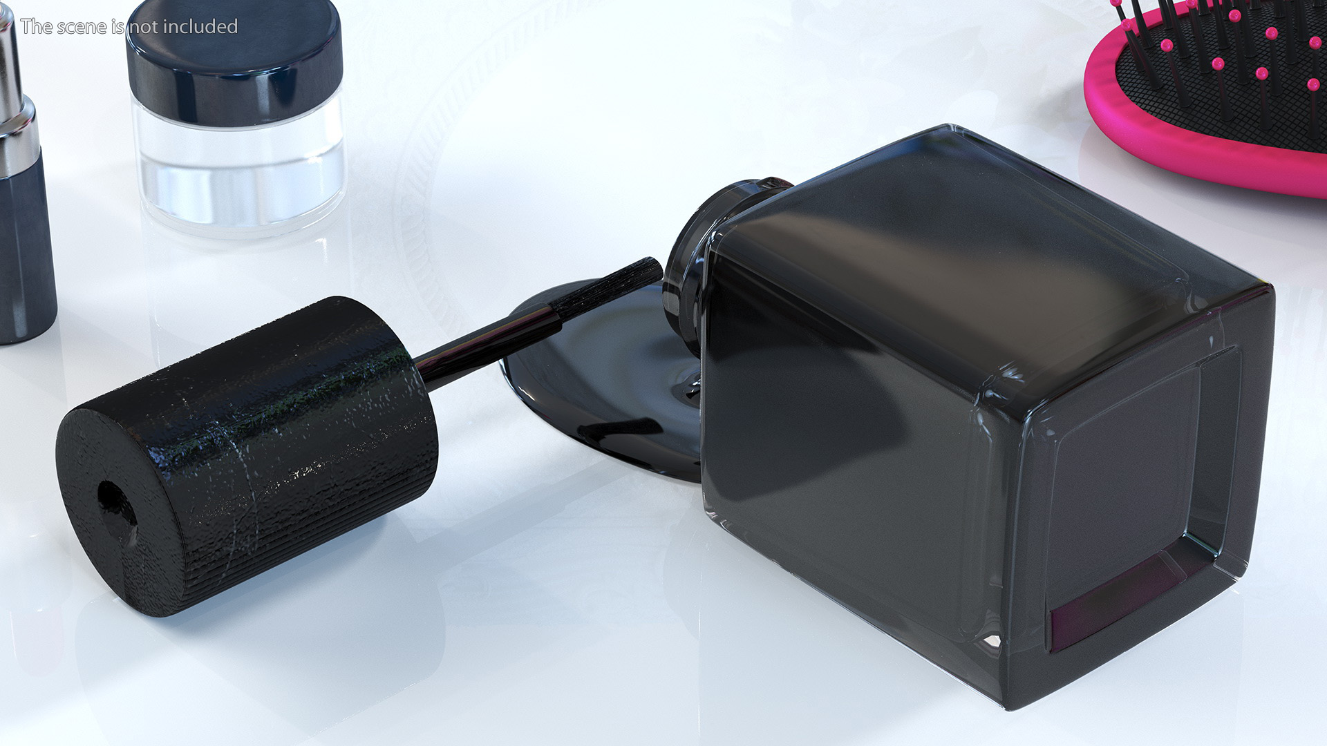 3D model Black Spilled Nail Polish
