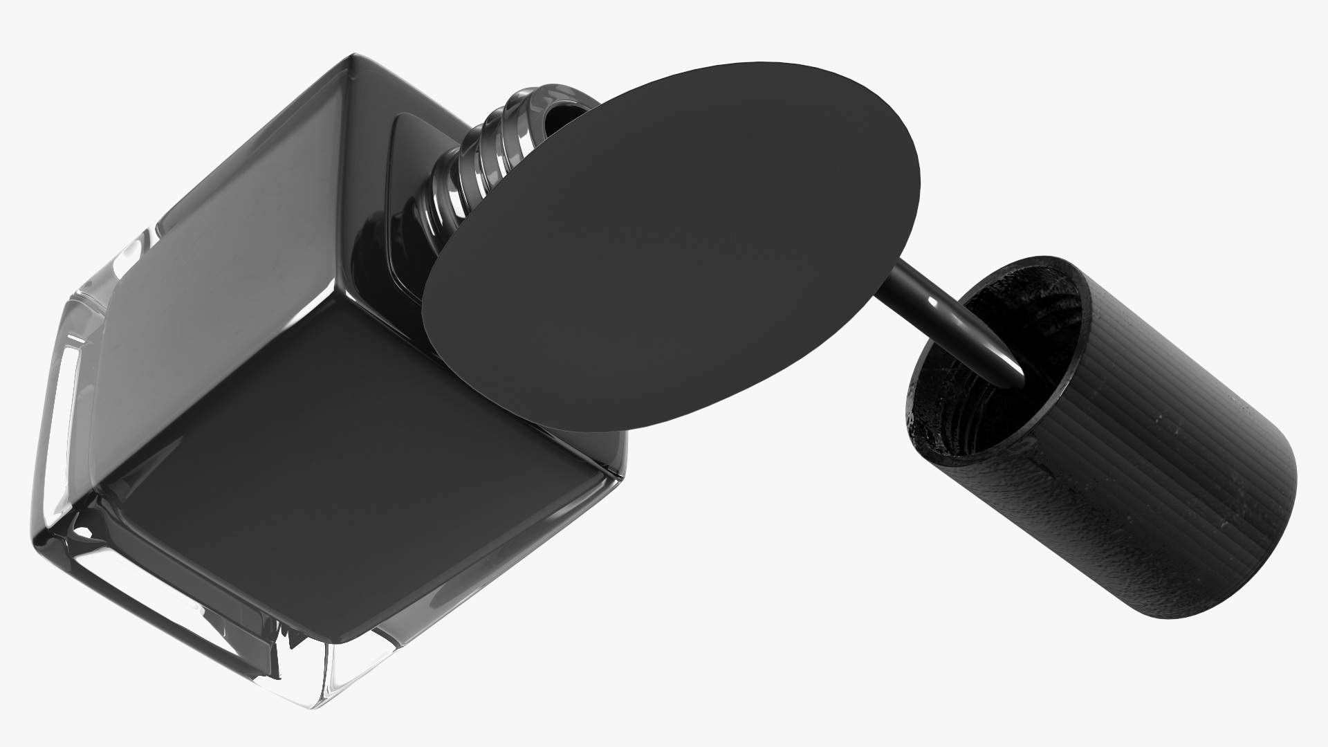 3D model Black Spilled Nail Polish