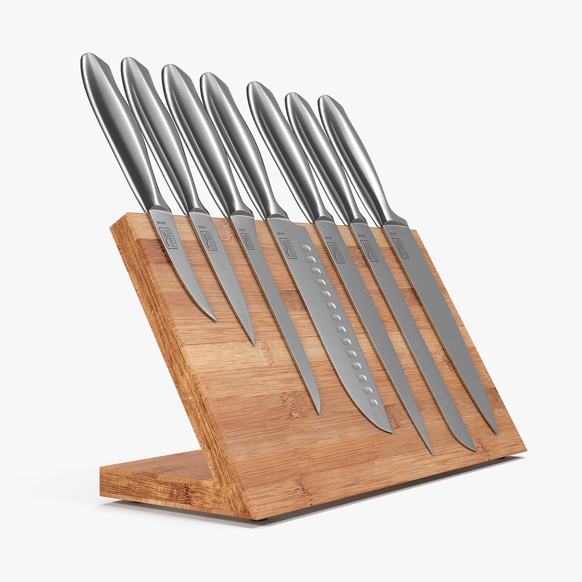 Stainless Steel Knife Set Magnetic Block