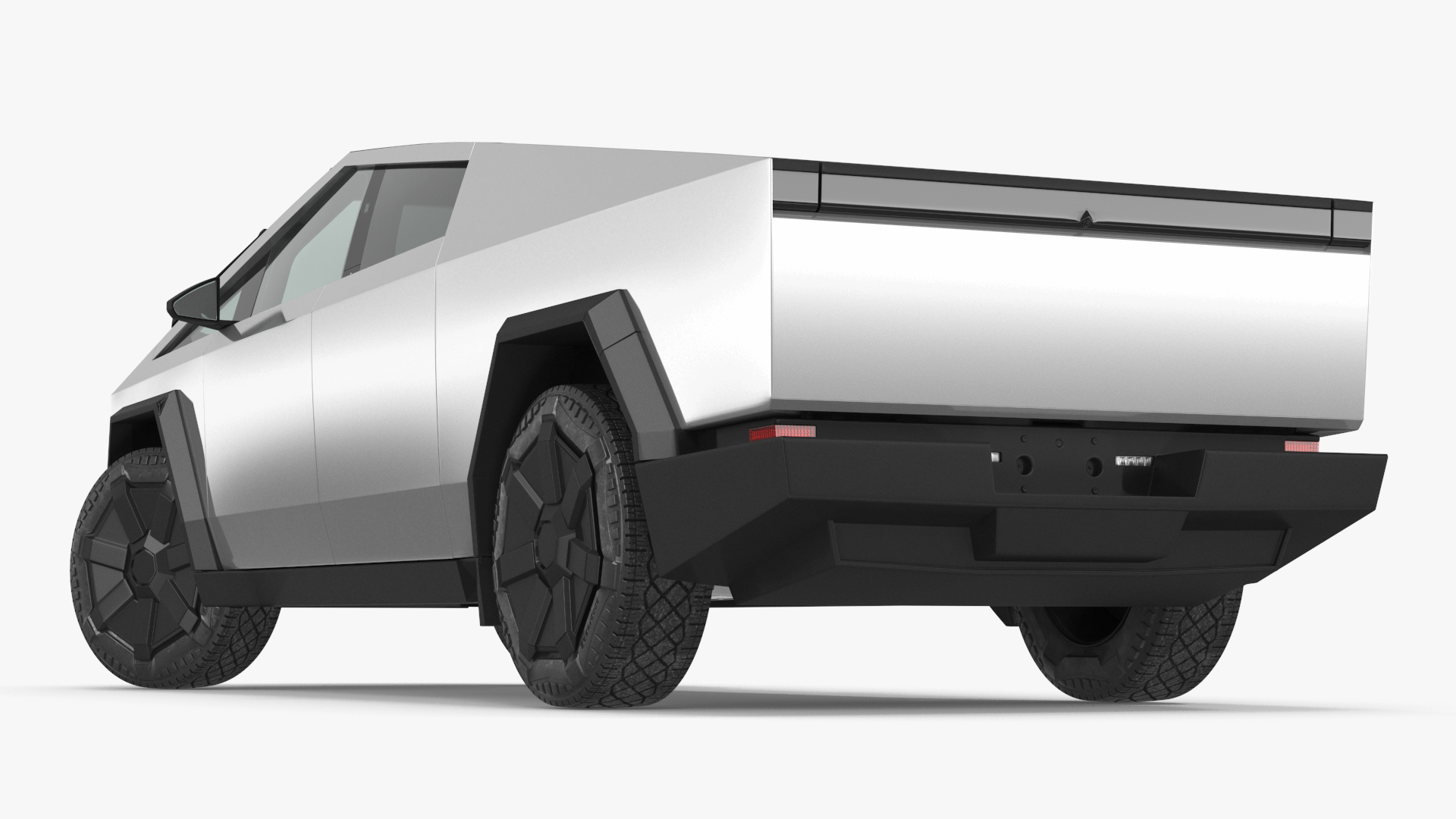 Tesla Cybertruck 2024 Silver Rigged for Maya 3D model