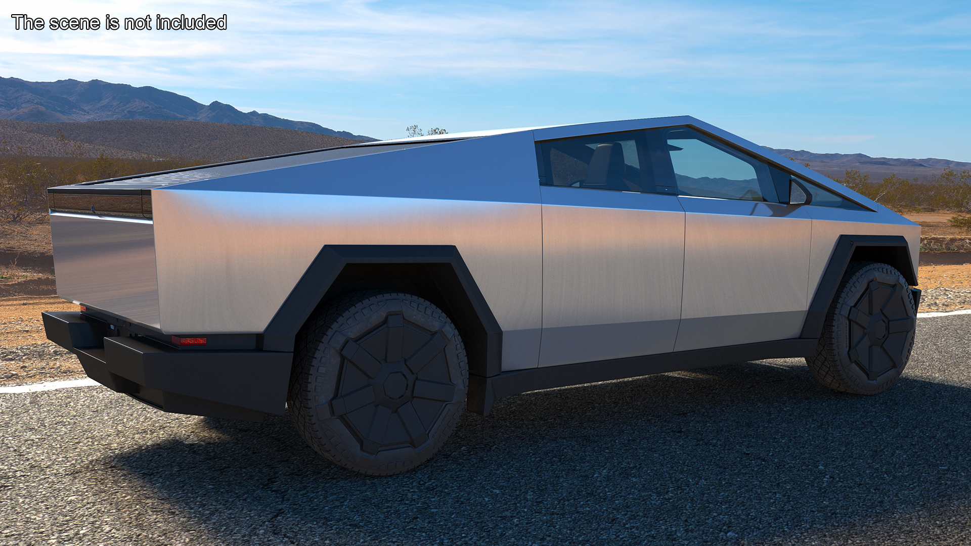 Tesla Cybertruck 2024 Silver Rigged for Maya 3D model
