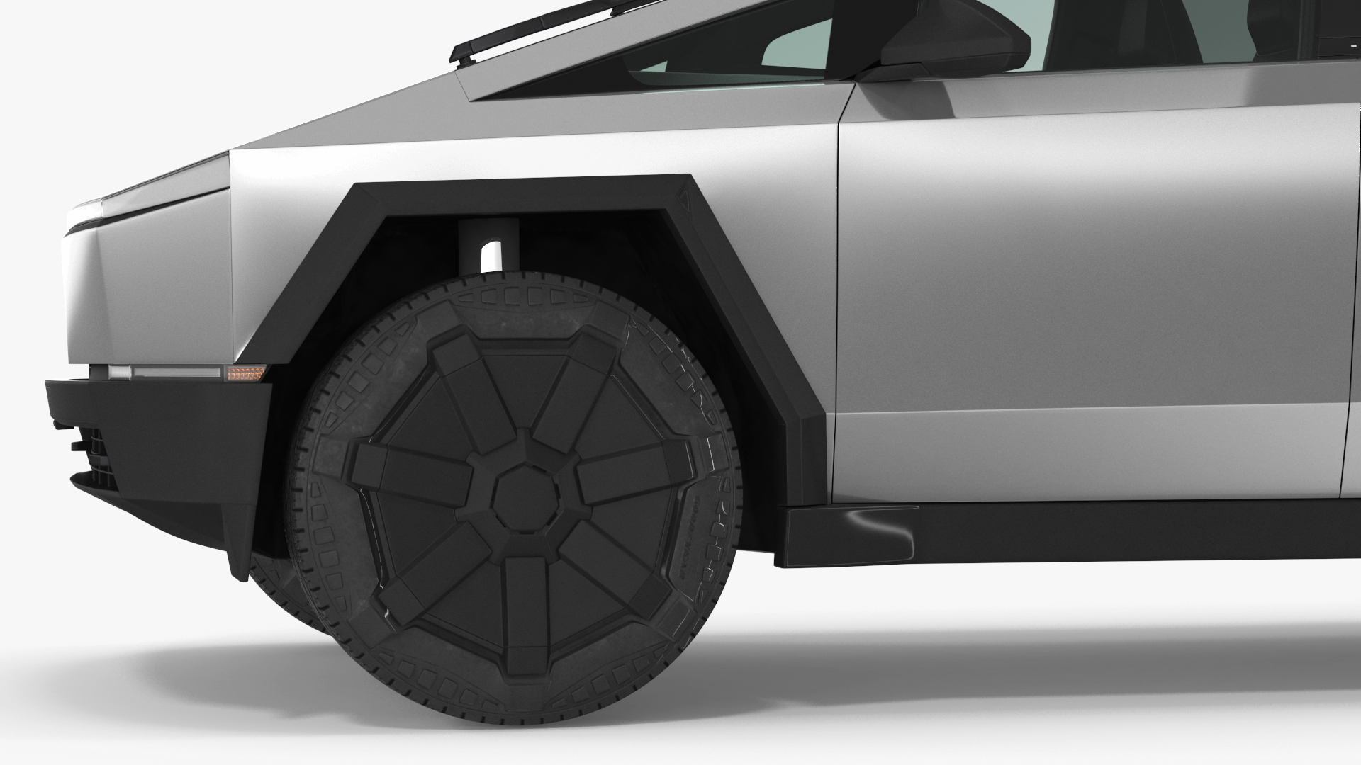 Tesla Cybertruck 2024 Silver Rigged for Maya 3D model