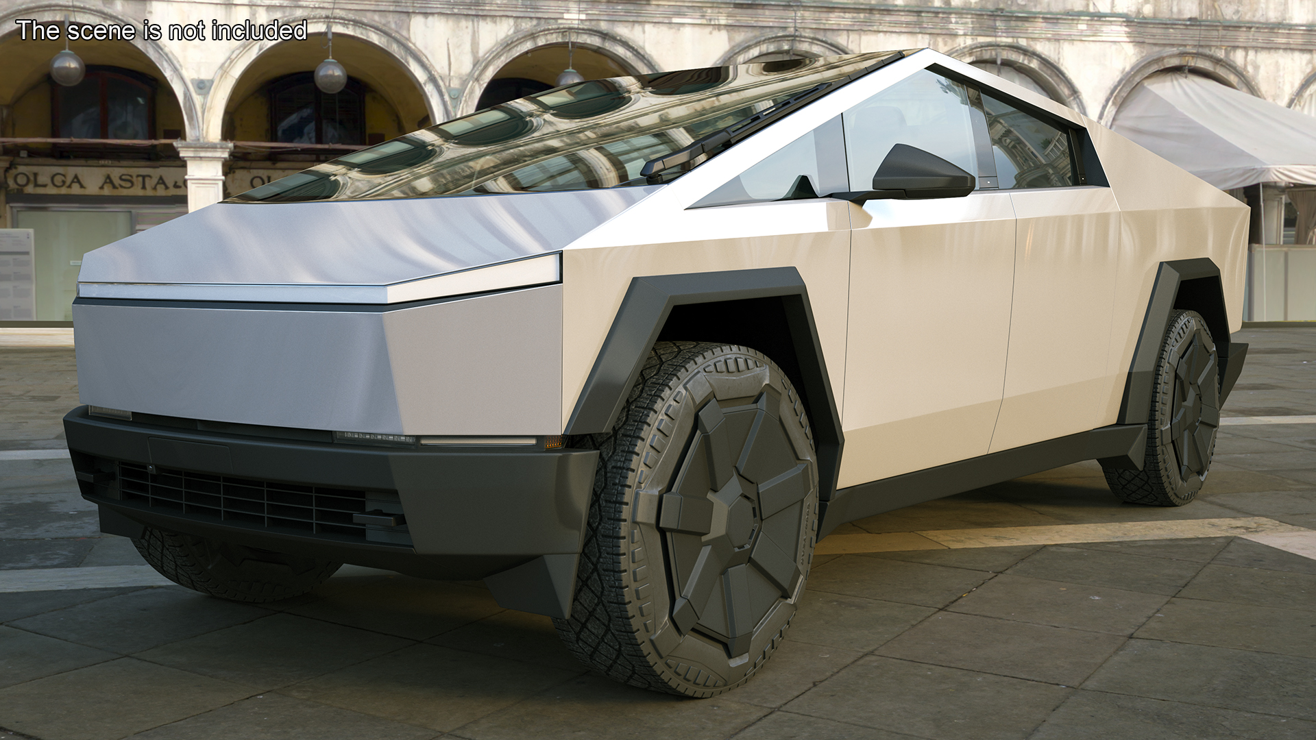 Tesla Cybertruck 2024 Silver Rigged for Maya 3D model