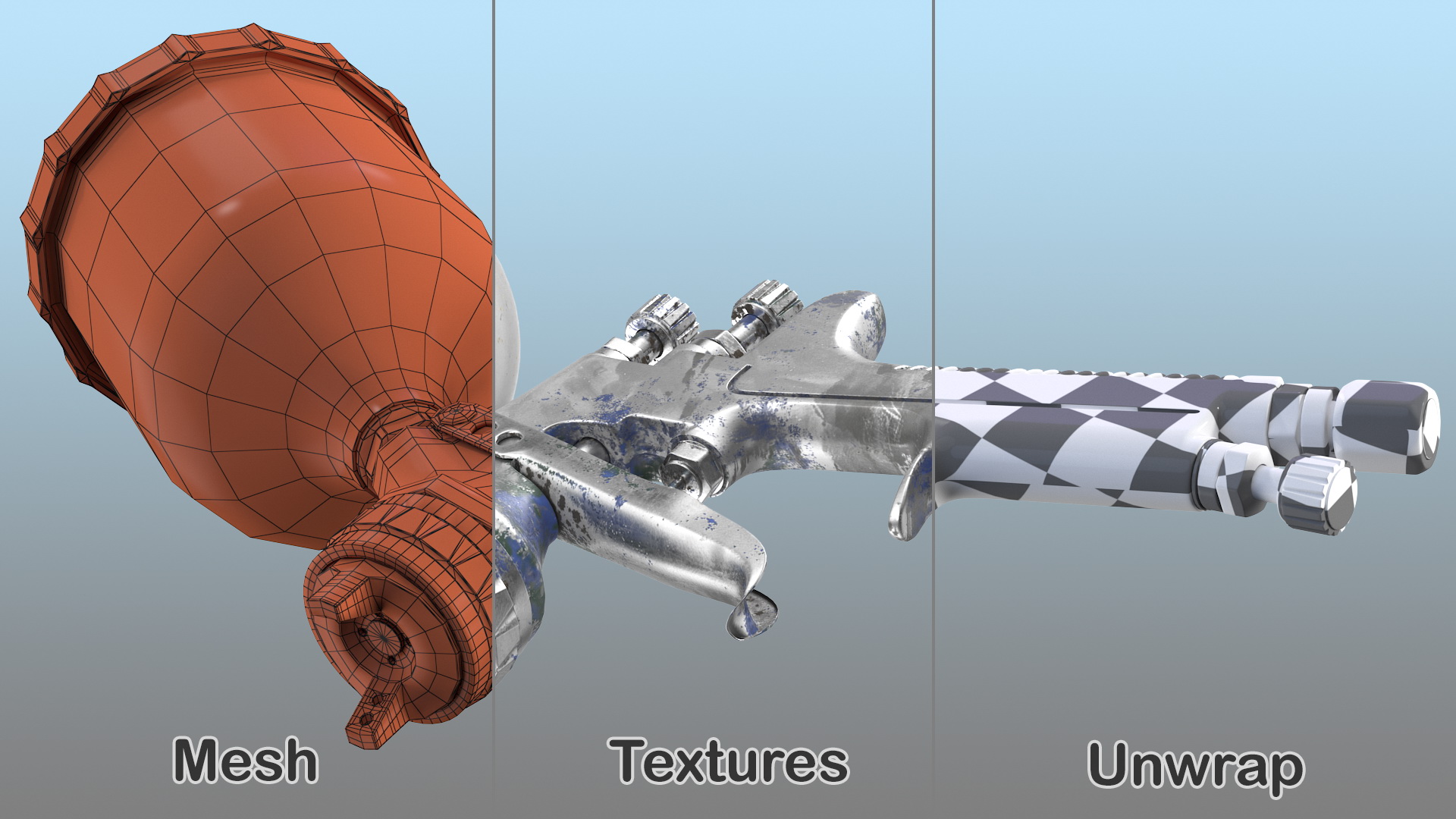 Used Spray Gun 3D model