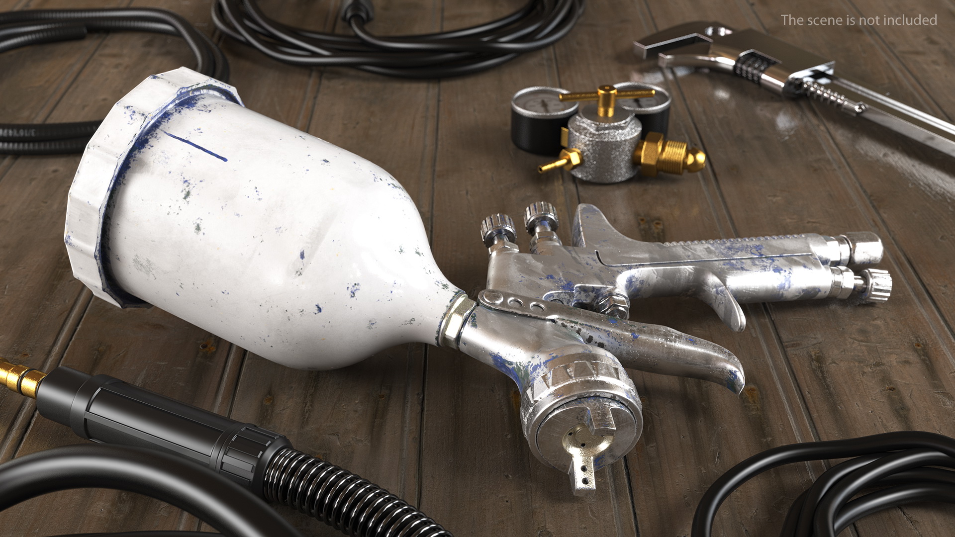 Used Spray Gun 3D model