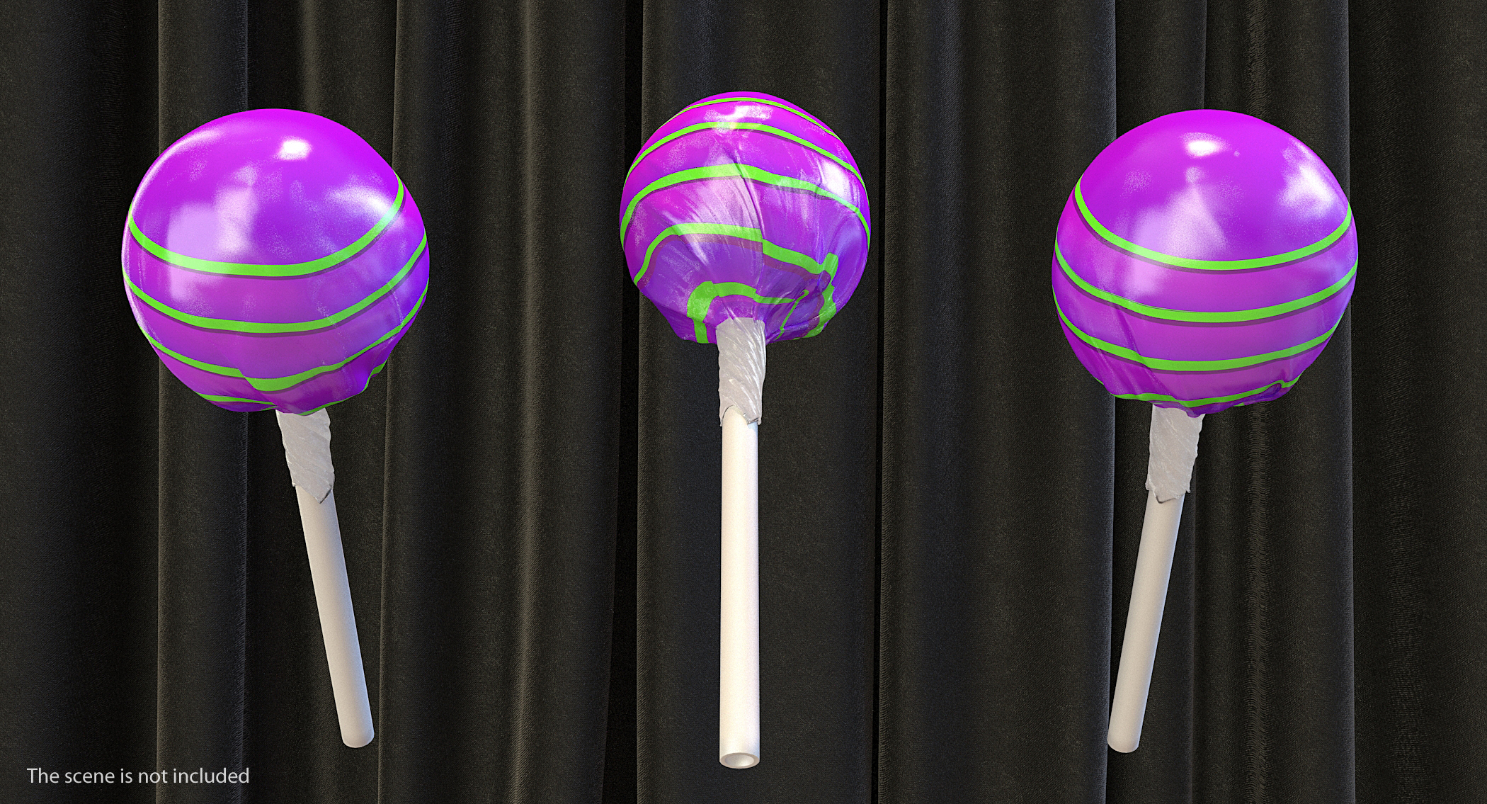 3D Lollipop Wrapped