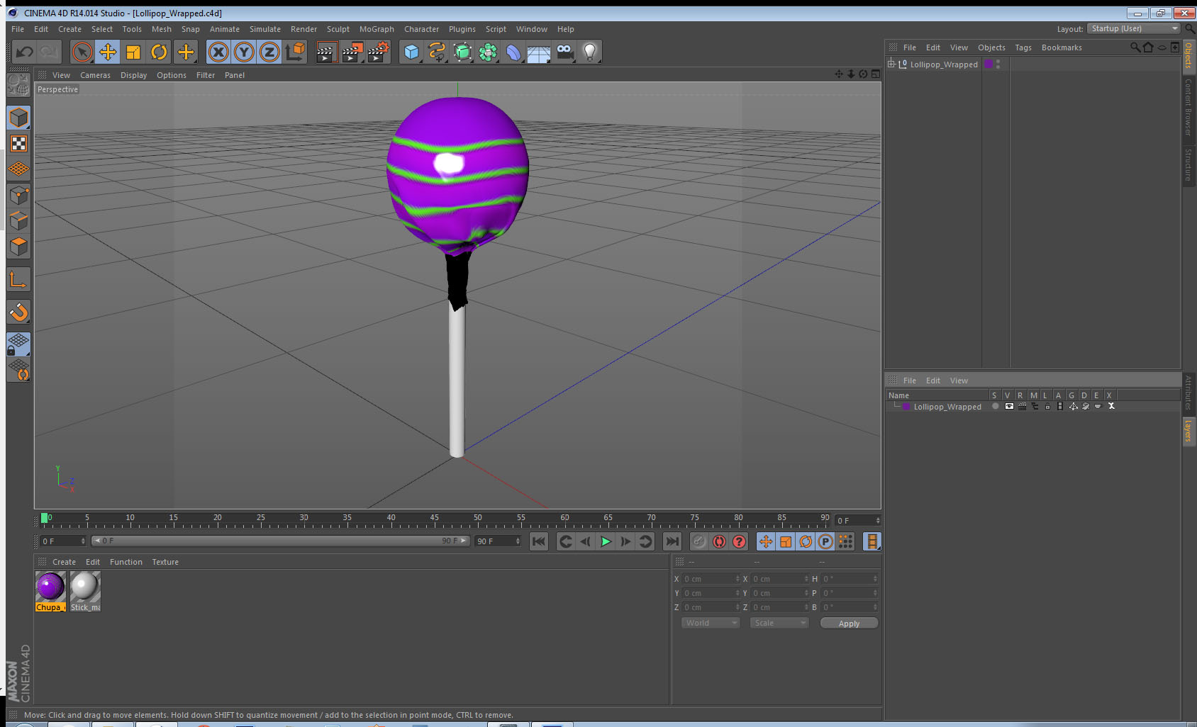 3D Lollipop Wrapped