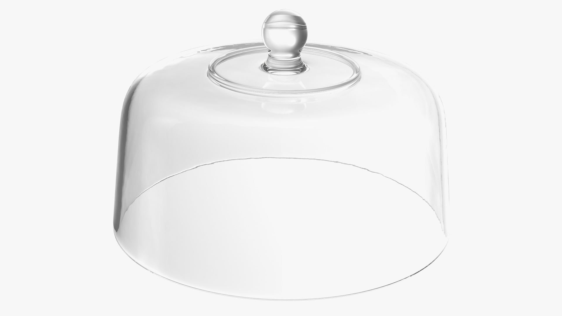 Cake Stand Wooden with Dome 3D