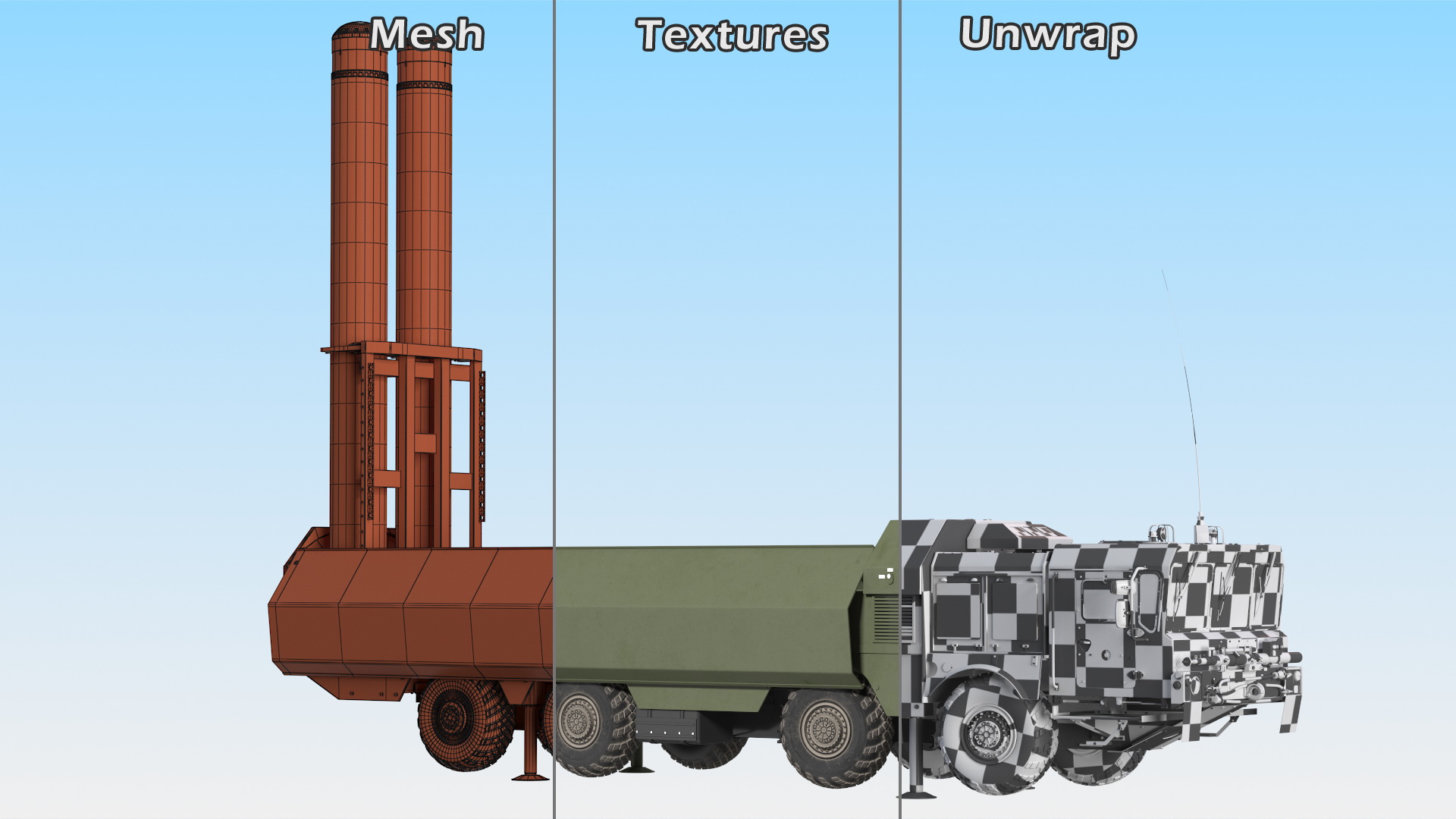 300P Bastion-P Missile System Armed Position 3D model