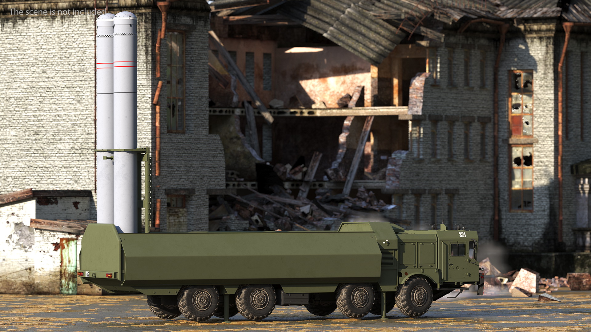 300P Bastion-P Missile System Armed Position 3D model