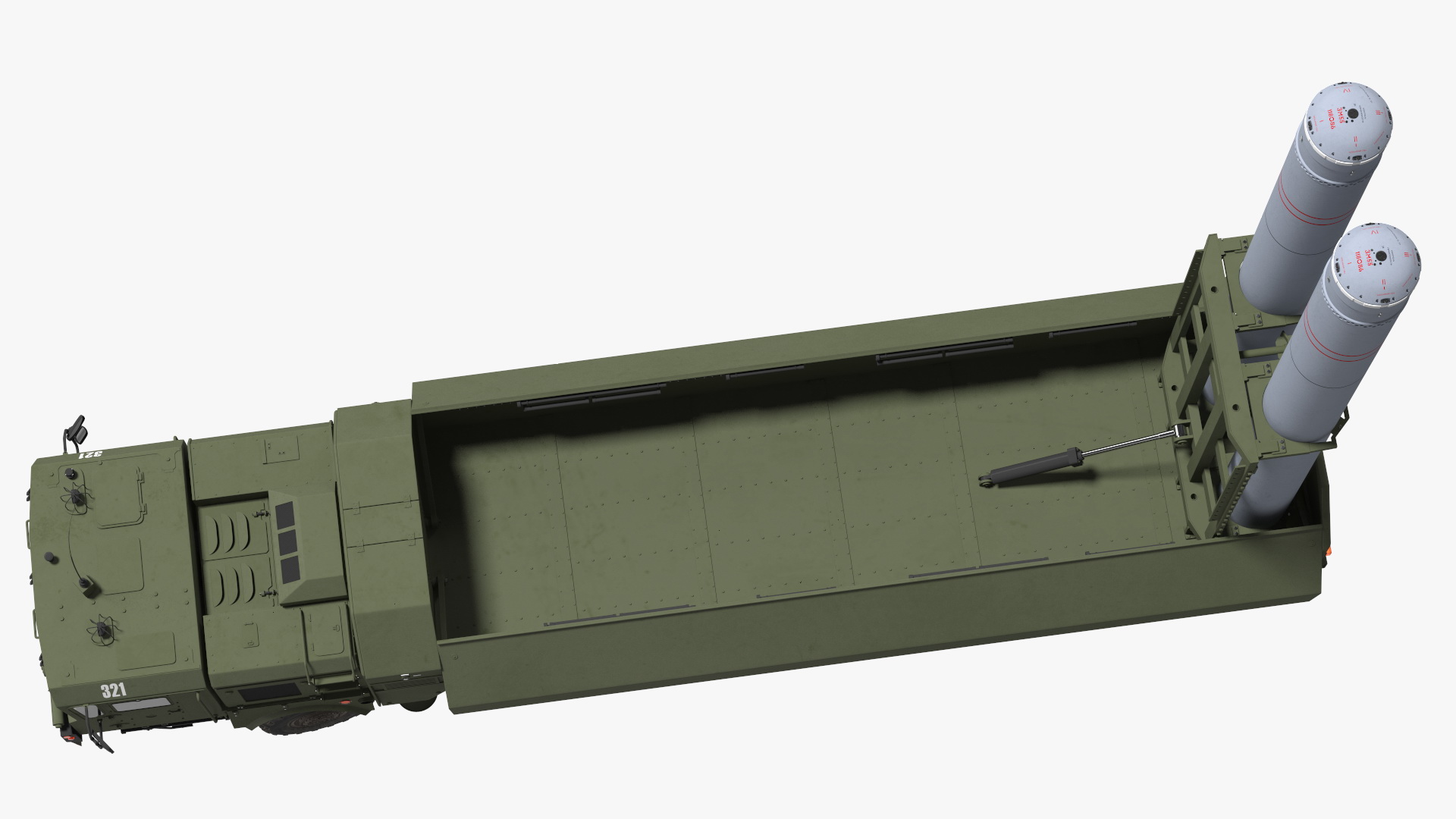 300P Bastion-P Missile System Armed Position 3D model