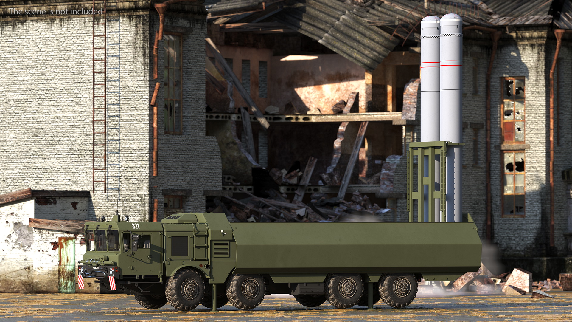 300P Bastion-P Missile System Armed Position 3D model