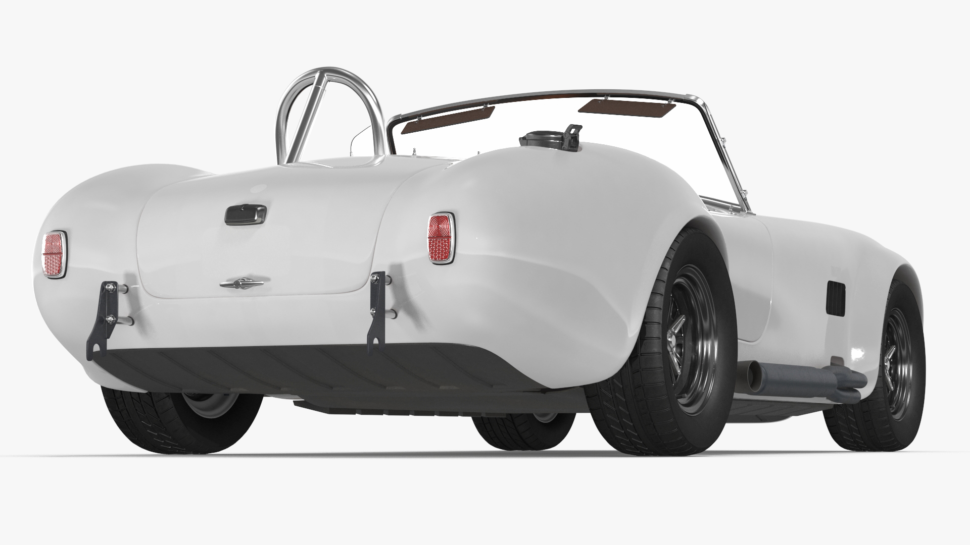 Retro Sports Car White 3D