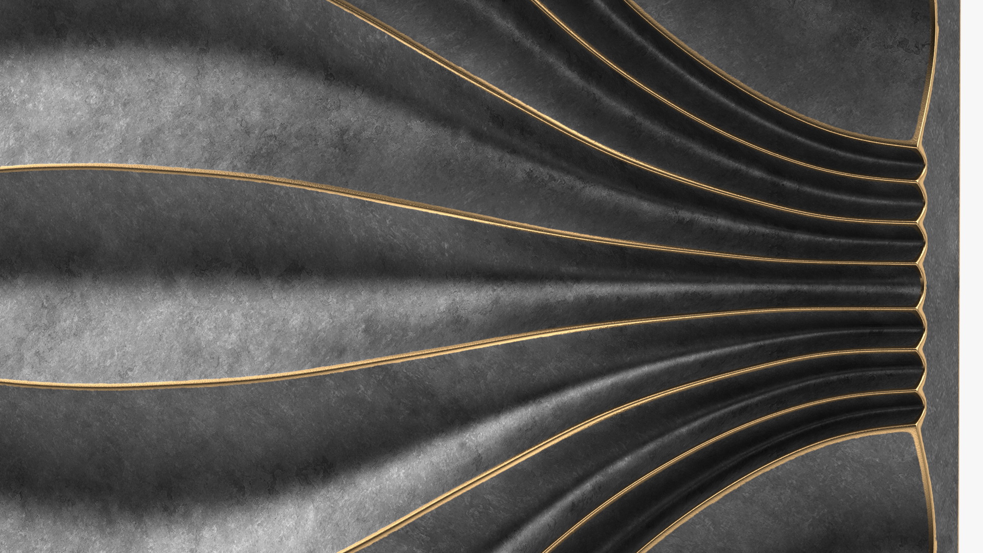 3D 3D Wall Panel Circular Wave Metal model