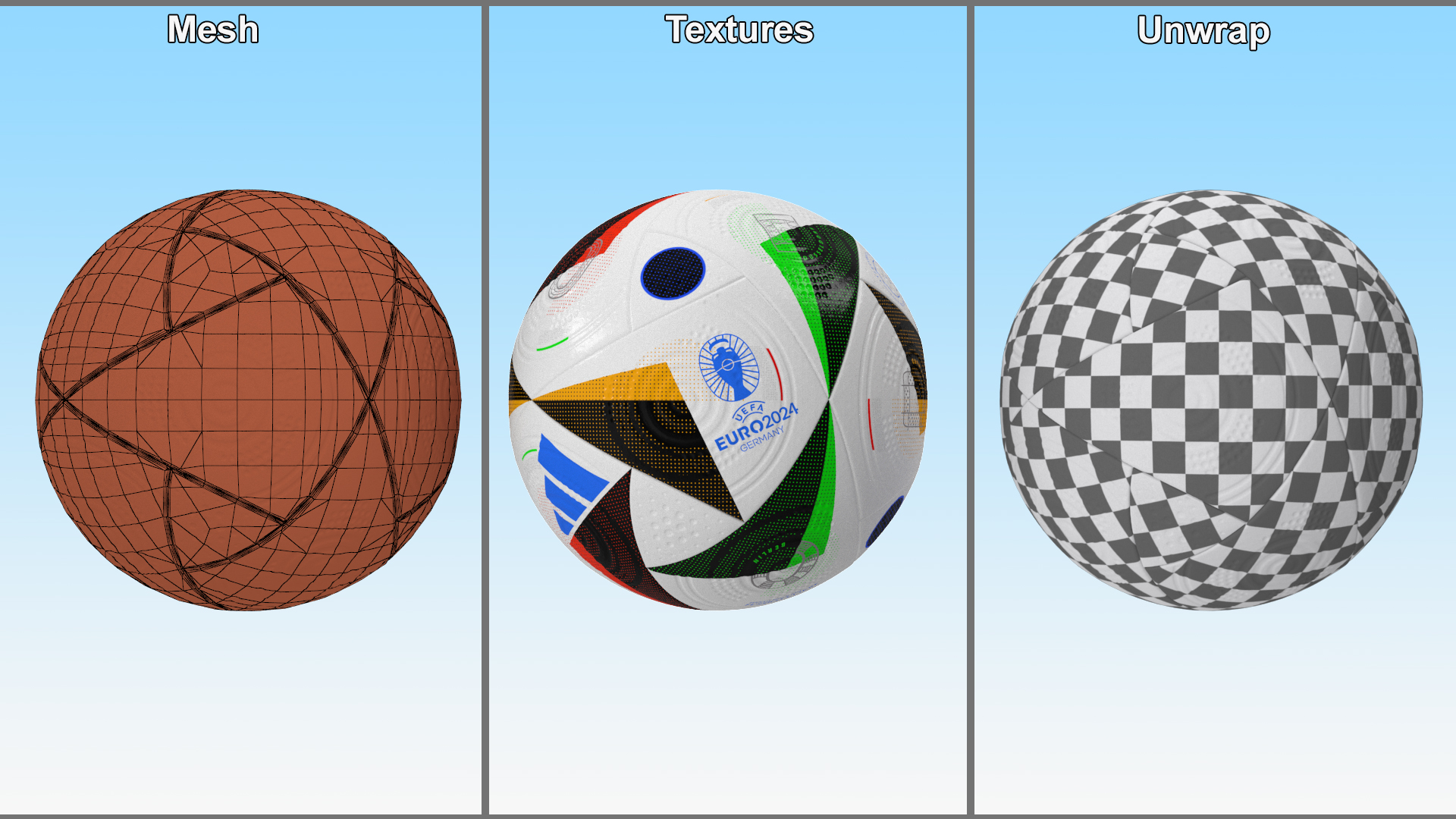 3D model Soccer Ball Euro 2024 FUSSBALLLIEBE