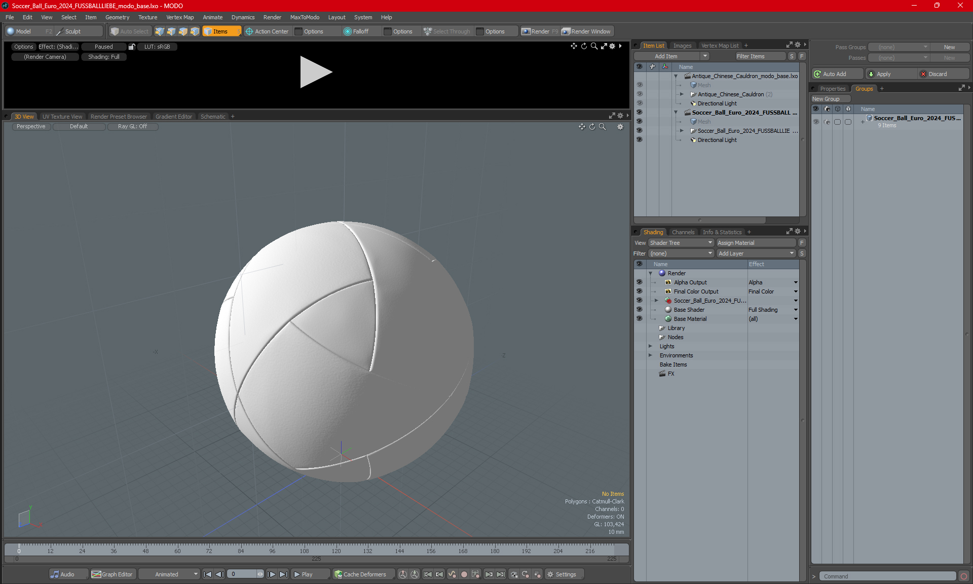 3D model Soccer Ball Euro 2024 FUSSBALLLIEBE