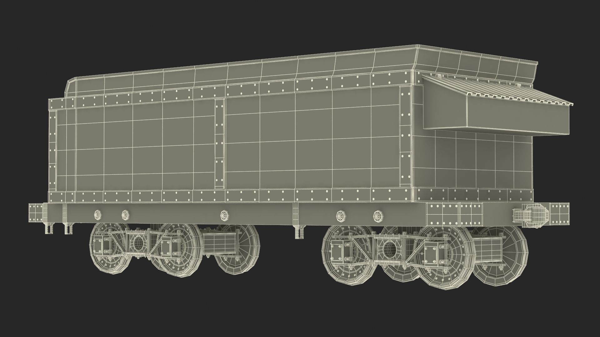 Vintage Steam Locomotive with Caboose 3D