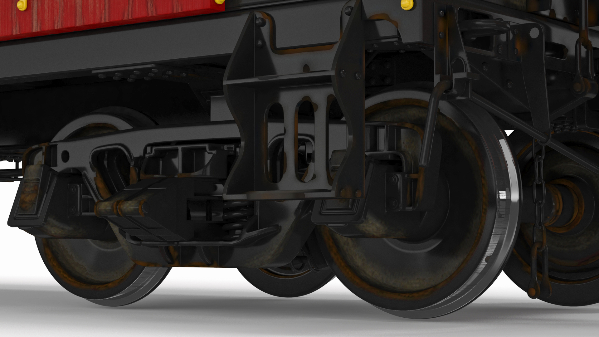 Vintage Steam Locomotive with Caboose 3D