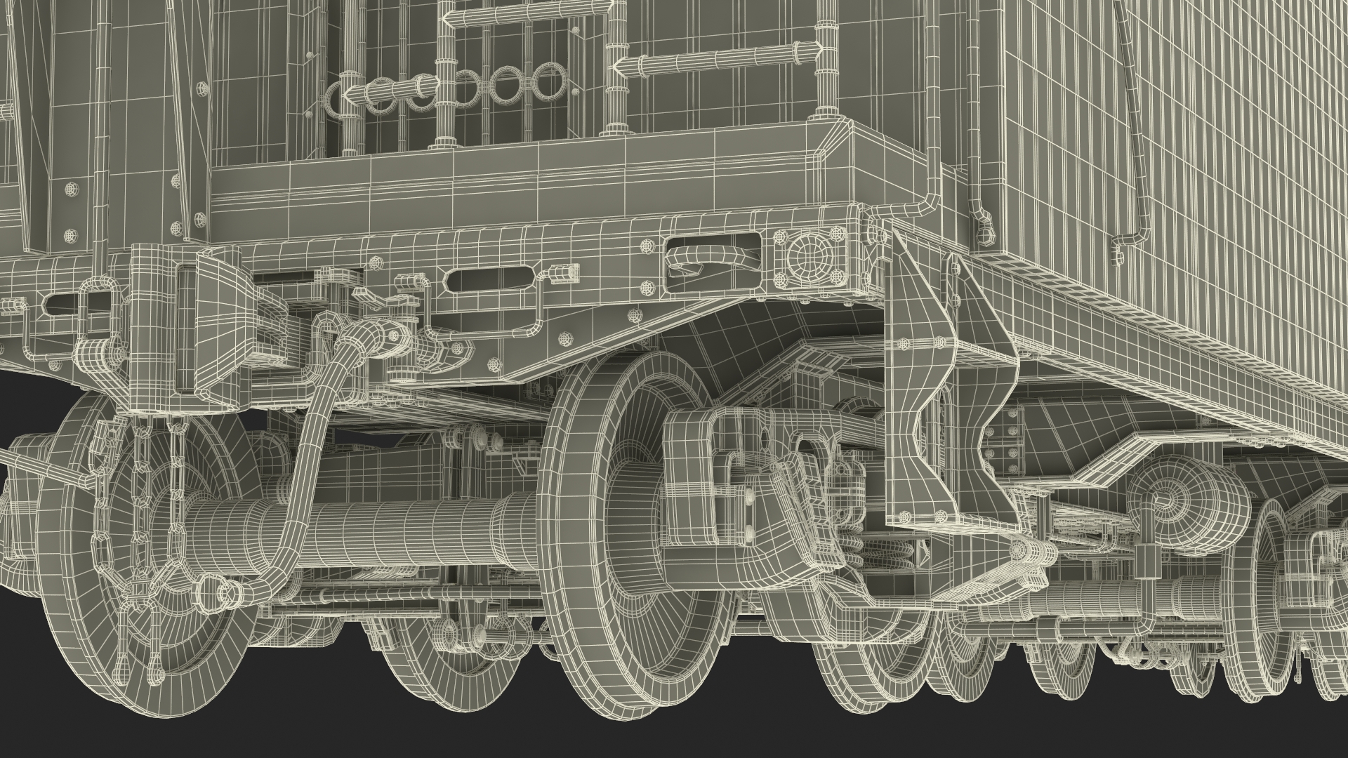 Vintage Steam Locomotive with Caboose 3D