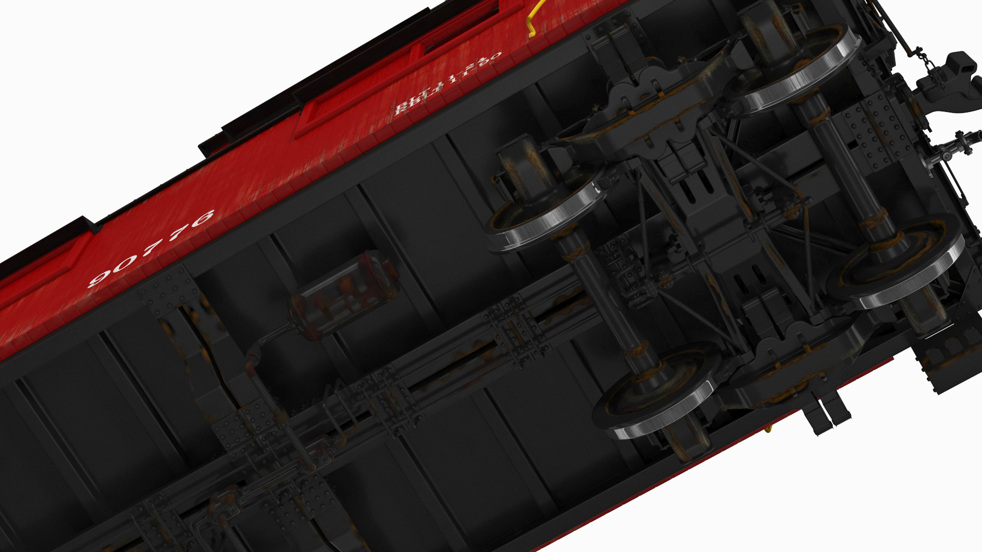 Vintage Steam Locomotive with Caboose 3D