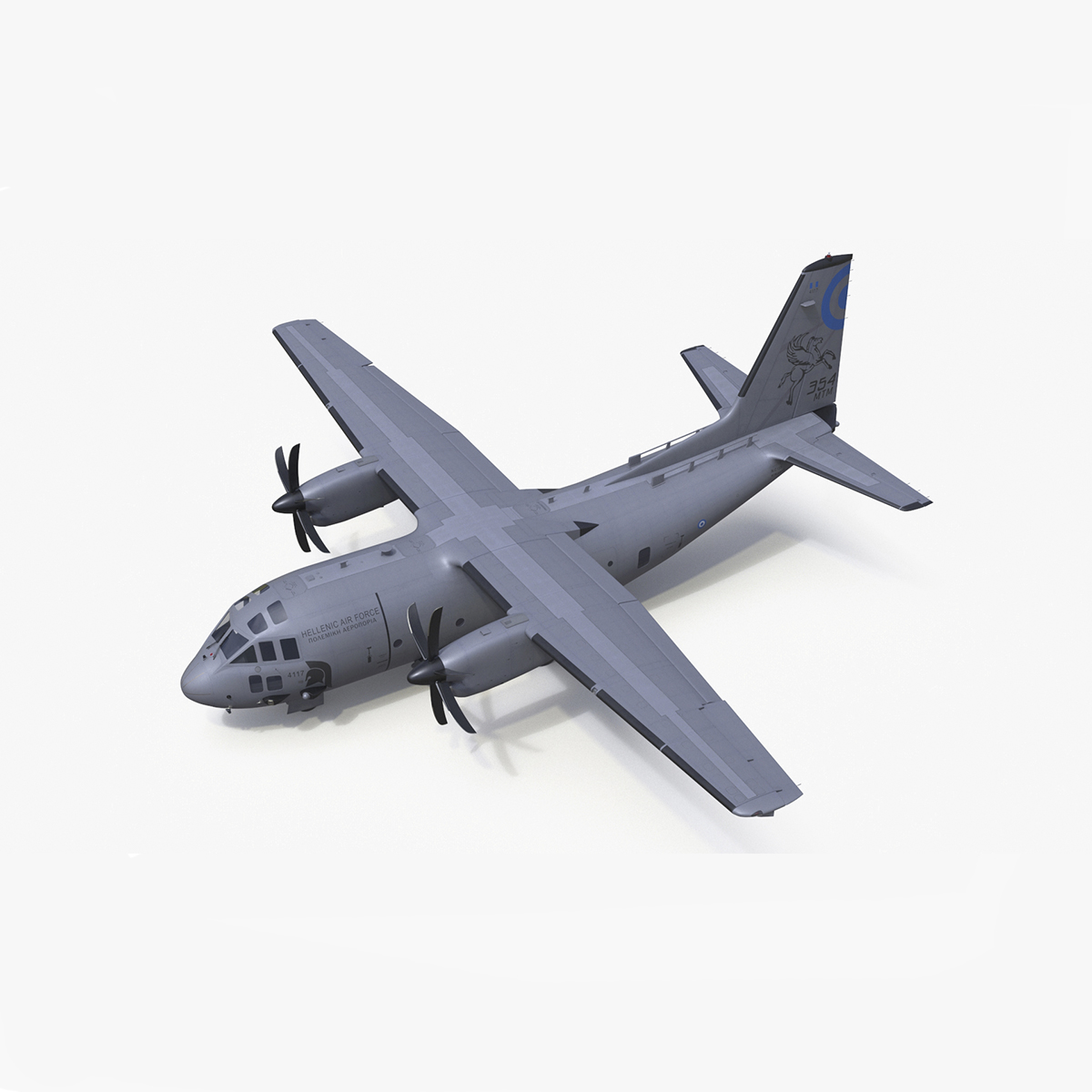 Aircraft Alenia C-27J Spartan Greece Rigged for Cinema 4D 3D