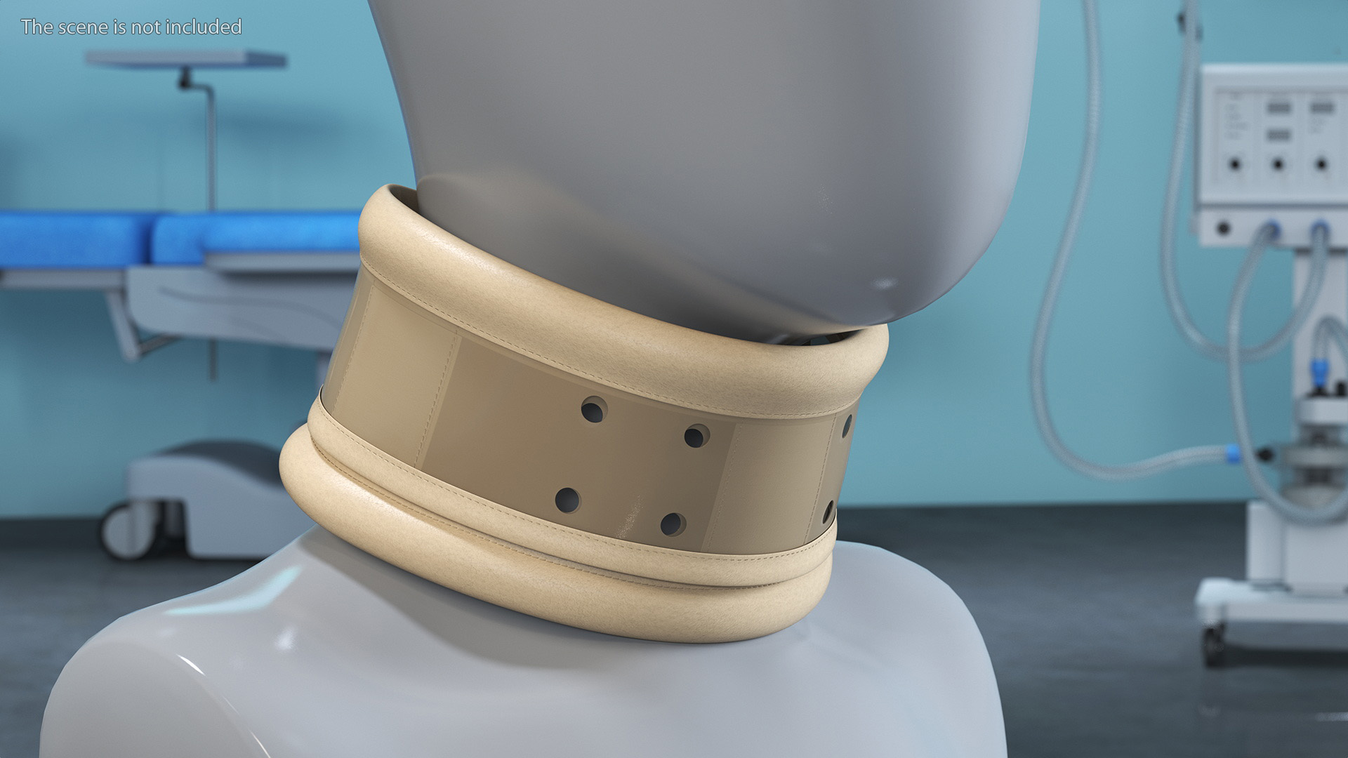 Cervical Collar Rigid Beige 3D