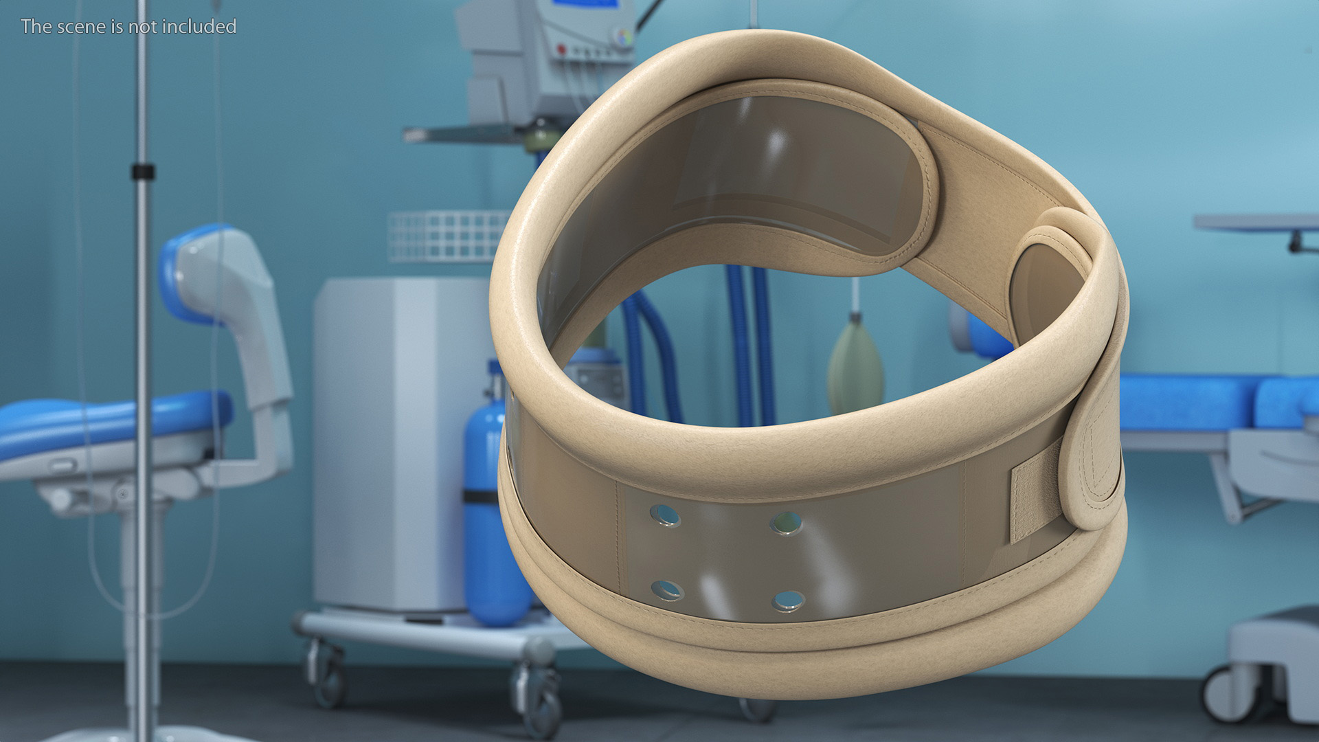 Cervical Collar Rigid Beige 3D
