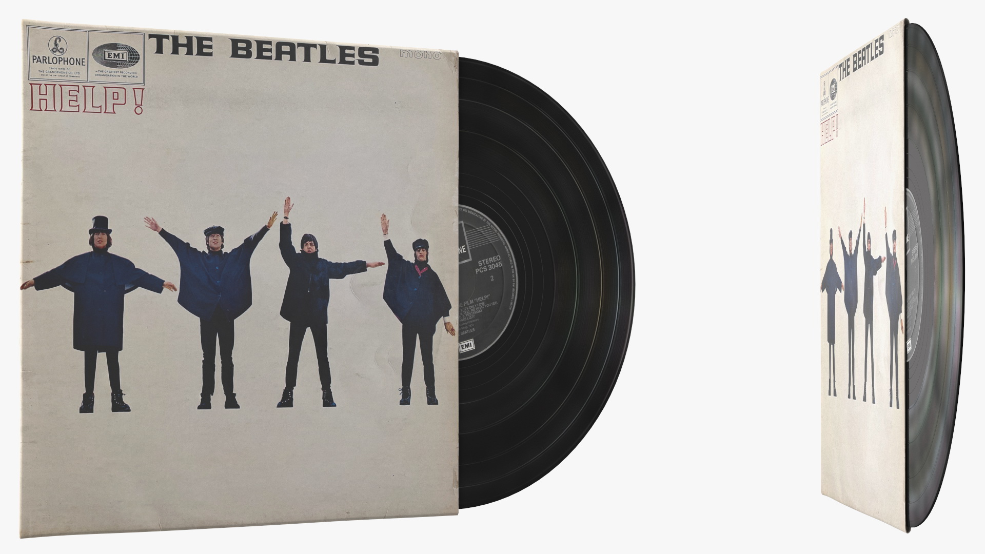 The Beatles Vinyl Album Cover 3D model