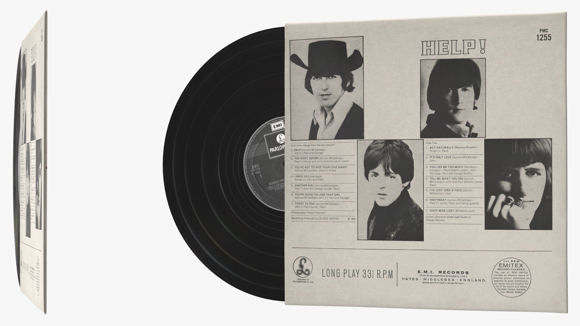 The Beatles Vinyl Album Cover 3D model