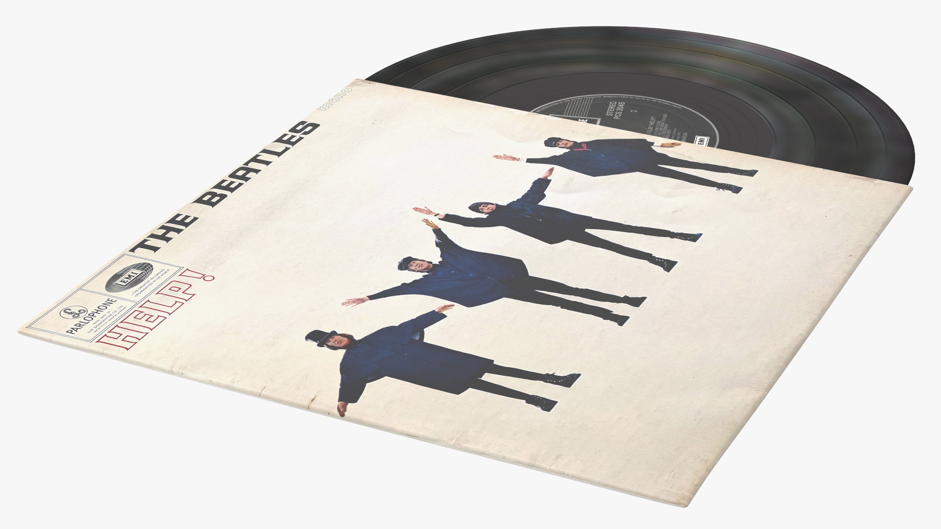 The Beatles Vinyl Album Cover 3D model