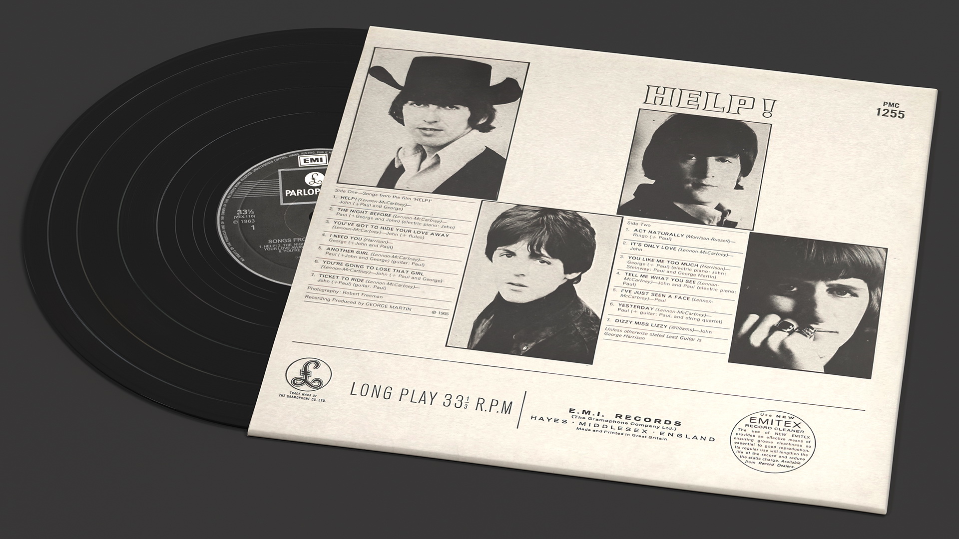 The Beatles Vinyl Album Cover 3D model