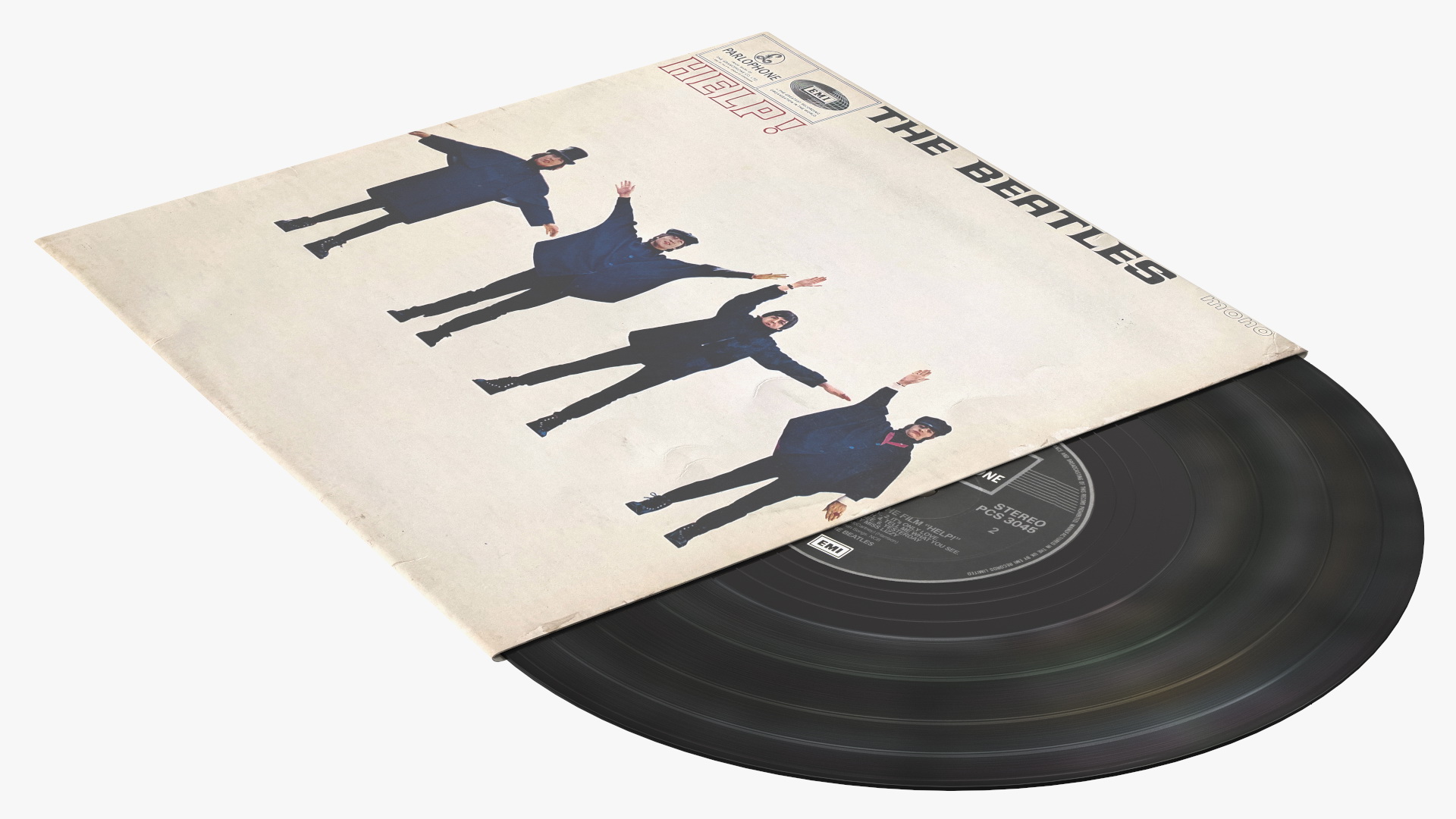 The Beatles Vinyl Album Cover 3D model