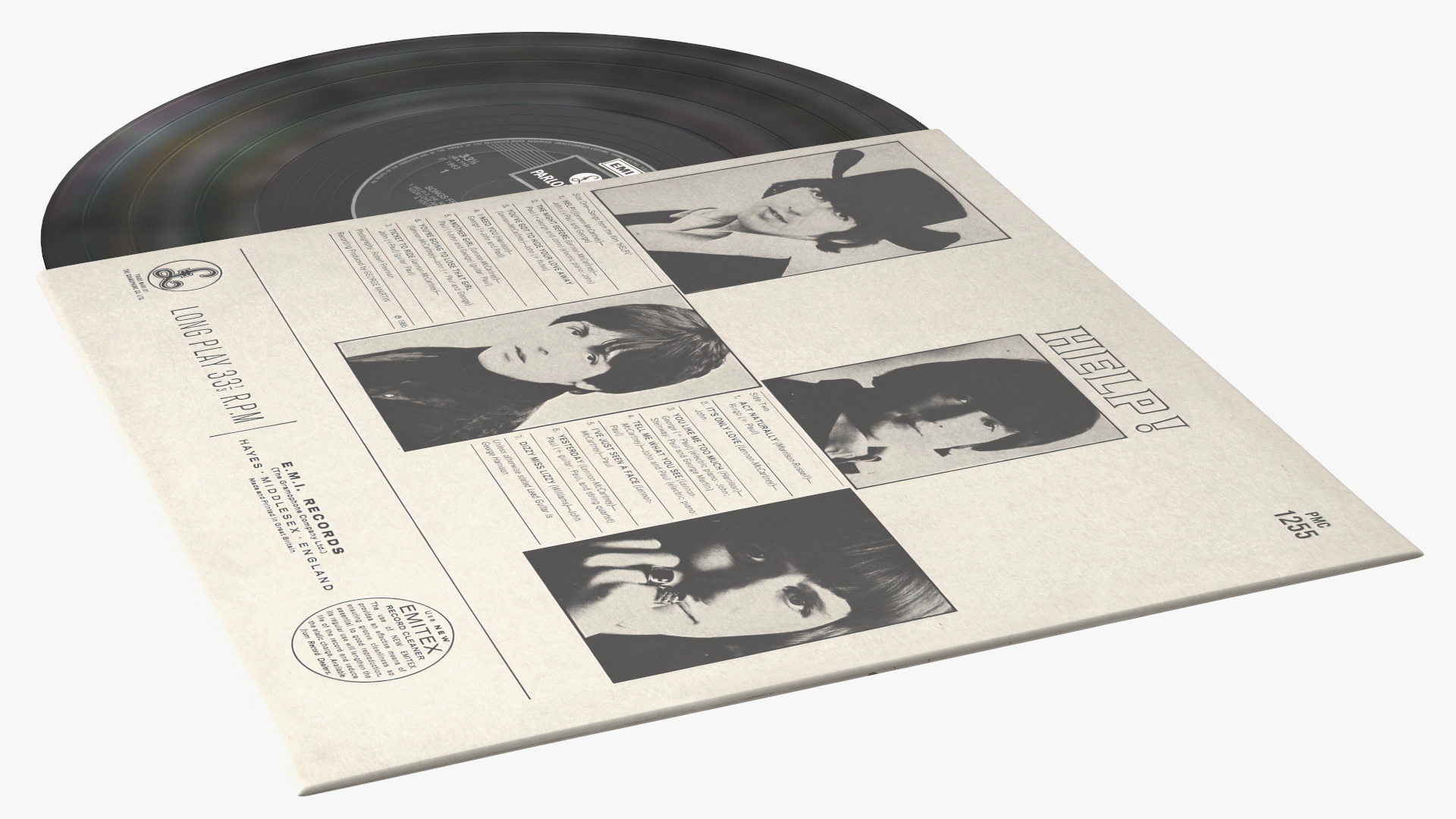 The Beatles Vinyl Album Cover 3D model